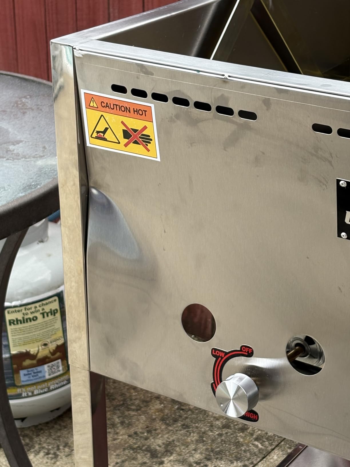 12 Gallon Deep Fryer or Cajun Crawfish Boiler Cart | Multi Purpose | Basket Lift | Portable 4 Wheels | Stainless Steel | Outdoor Propane Frying for Chicken Fish Turkey | Seafood Boil | Patent Pending customer photo 1