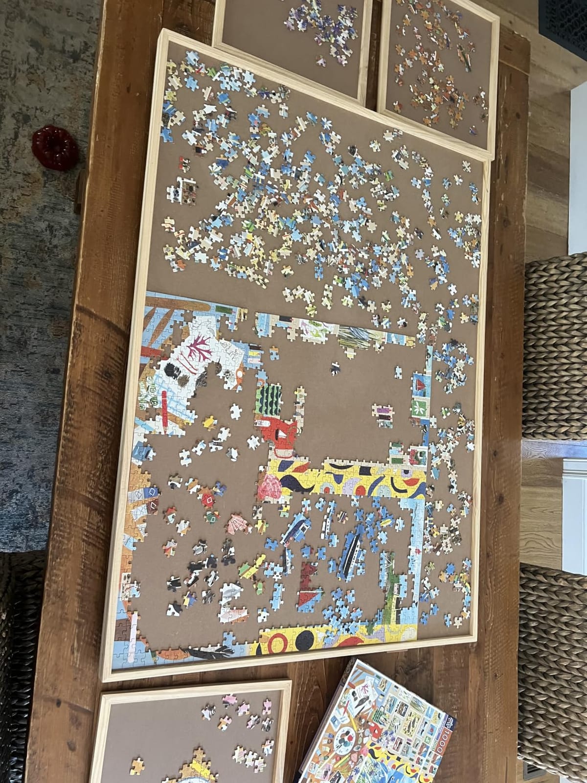 ALL4JIG 1000 Pieces Rotating Puzzle Board with 6 Drawers and Cover,22.44