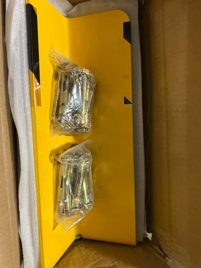 Heavy Duty Pallet Rack Post Protectors - 4-Pack Steel Column Guards with Anchor Bolts, Floor-Mounted Rack Protection for Warehouse & Industrial Safety customer photo 2