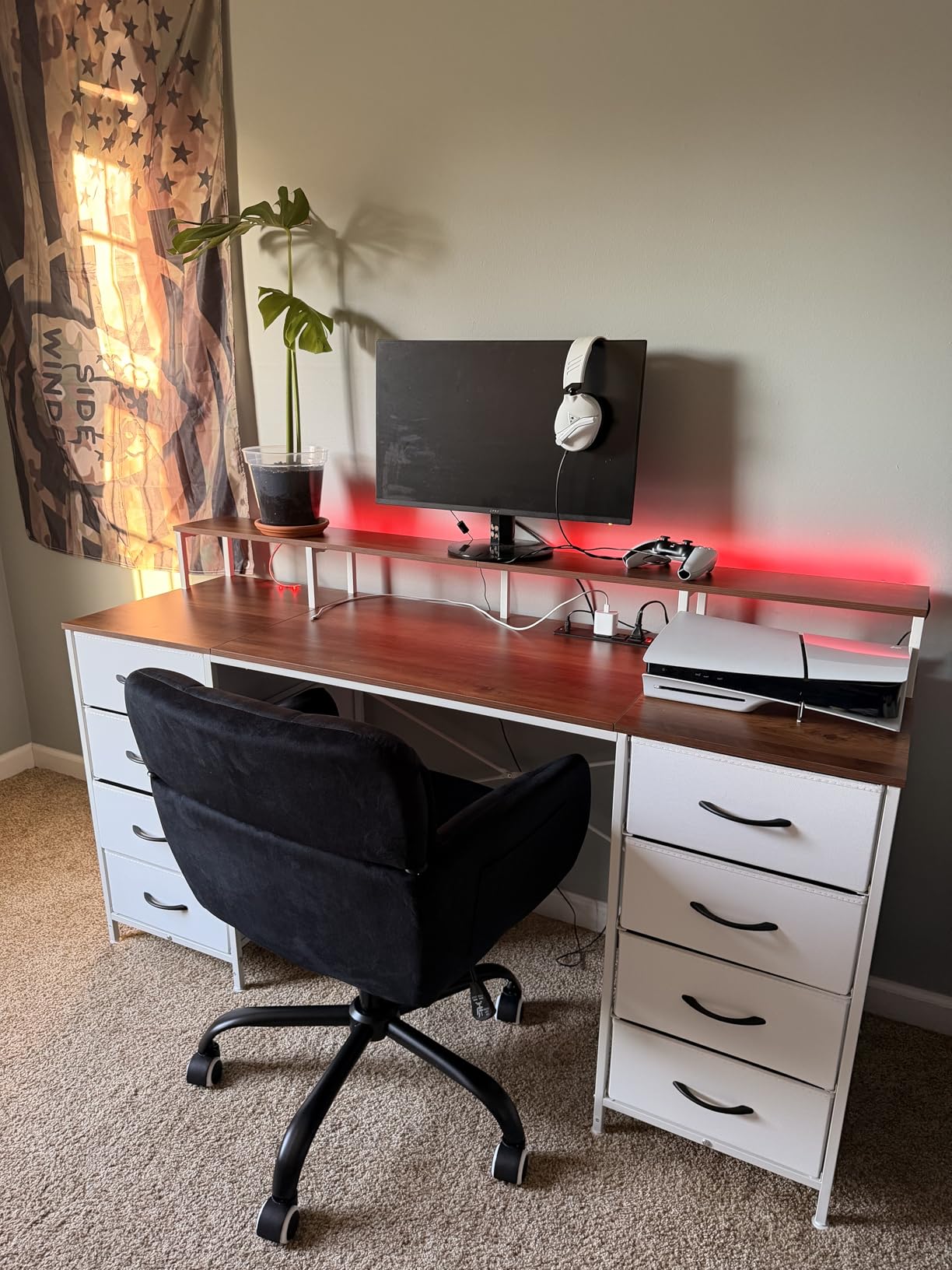 50 Inch Computer Desk with 8 Drawers for Home Office, Bedroom, Living Room customer photo 2