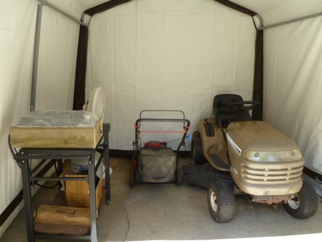 ShelterLogic 12' x 12' x 8' 3-in-1 Outdoor Loafing Shed Animal Shelter with Waterproof Cover, All-Weather Outdoor Storage Shed for Animals, Agriculture, and Farm Equipment, Brown customer photo 1
