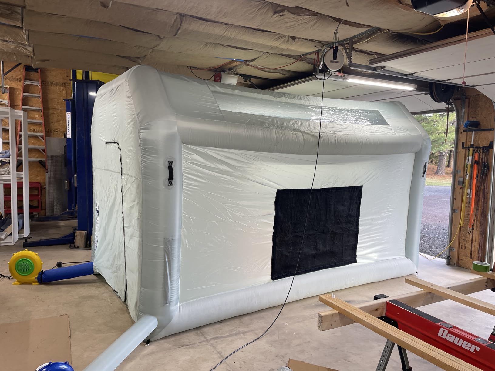 Inflatable Paint Booth Tent - Powerful Blower & Air Filtration System Included - Portable Inflatable Spray Booth for Auto Parts, Motorcycle, Bicycle Painting - Easy Setup customer photo 1