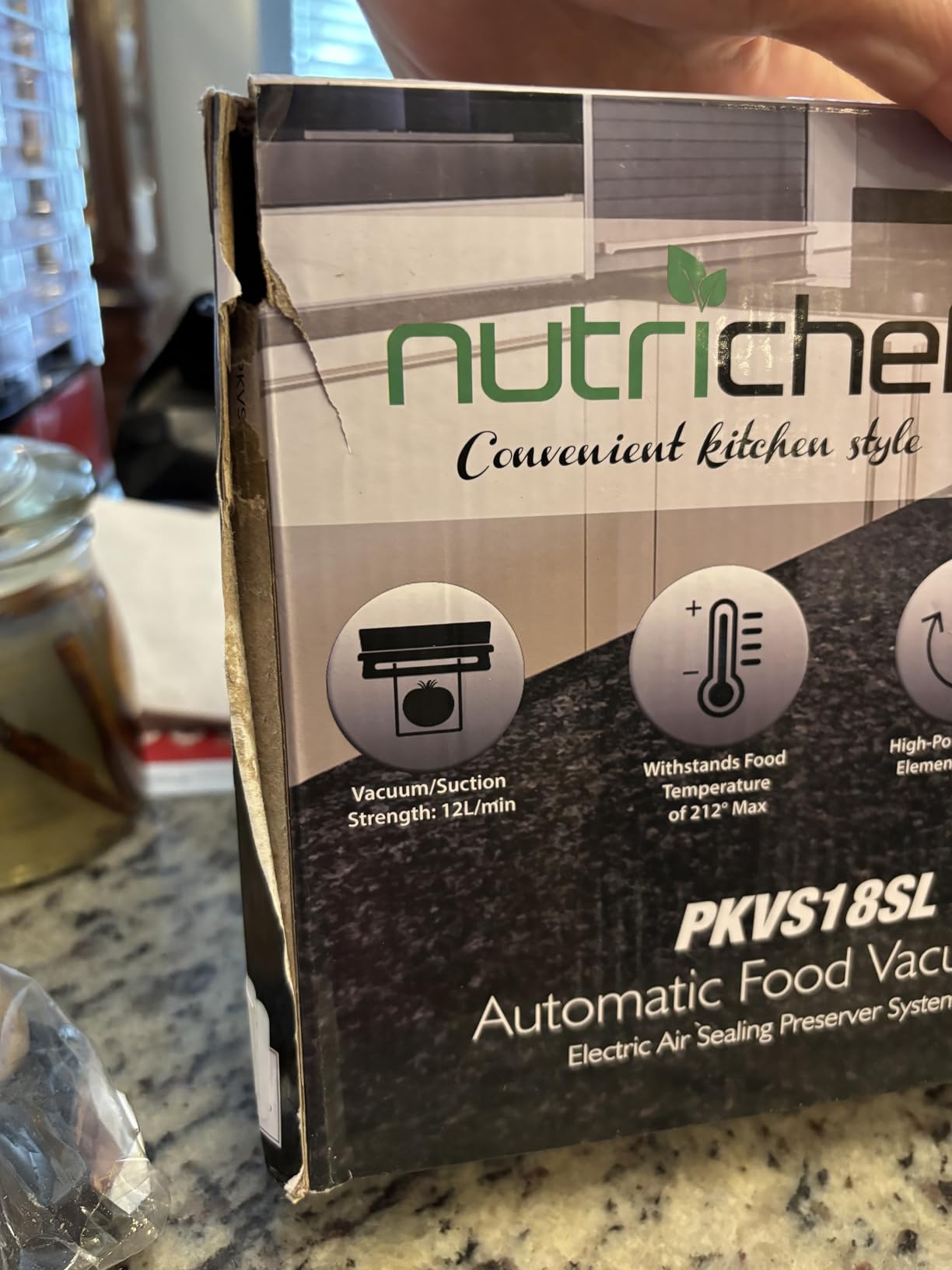 NutriChef Automatic Food Vacuum Sealer, Electric Air Sealing Preserver System for Dry and Moist Foods, LED Control, Strong Suction, Includes Bags, Wine Stopper Cork, and Air Suction Hose, 14”x6”x3” customer photo 1