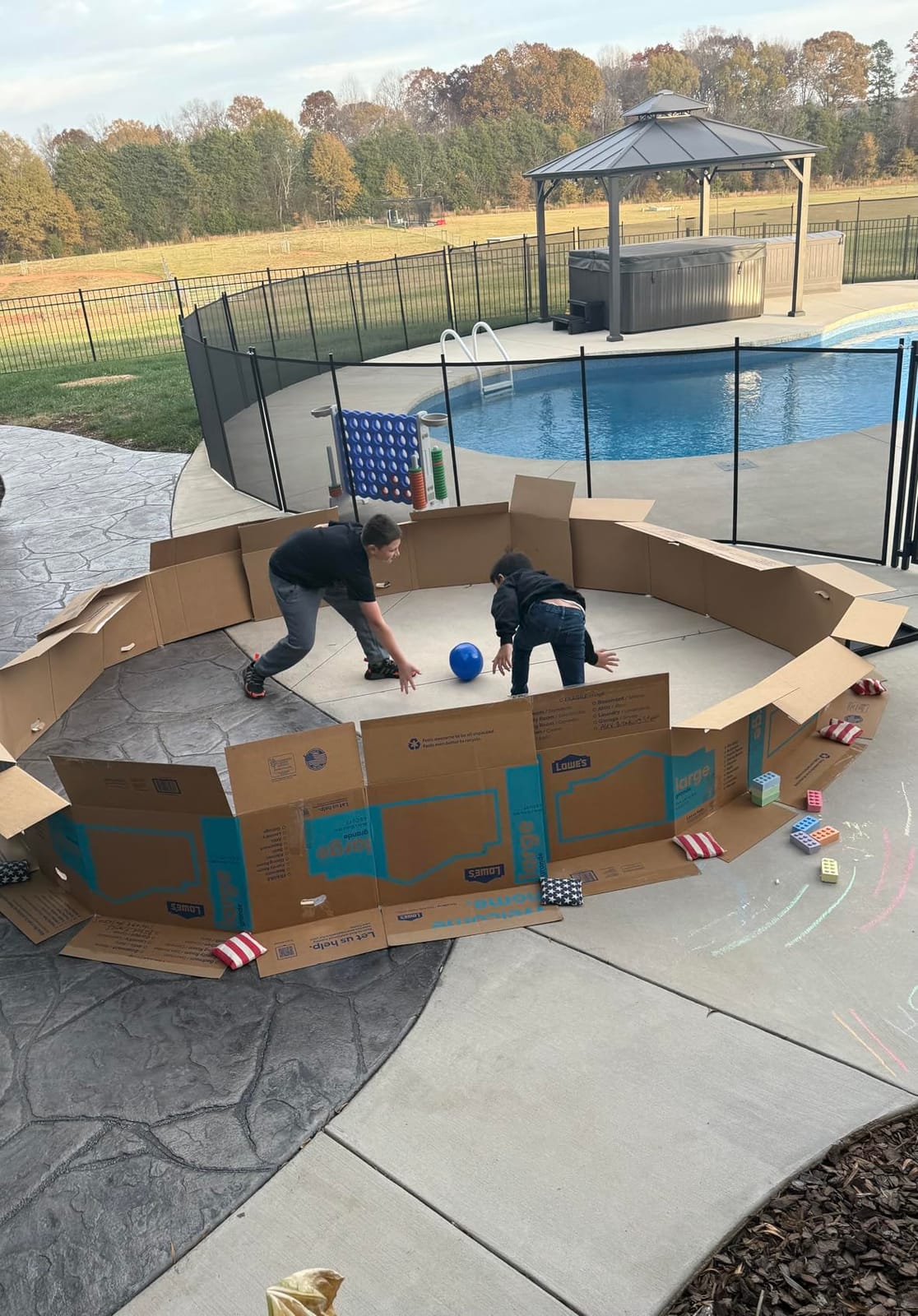 15FT Inflatable Gaga Ball Pit with Built-in Blower, Portable Gaga Ball Pit for Indoor & Outdoor Gaga Ball Activities, Sport Games for Backyard, Park customer photo 1