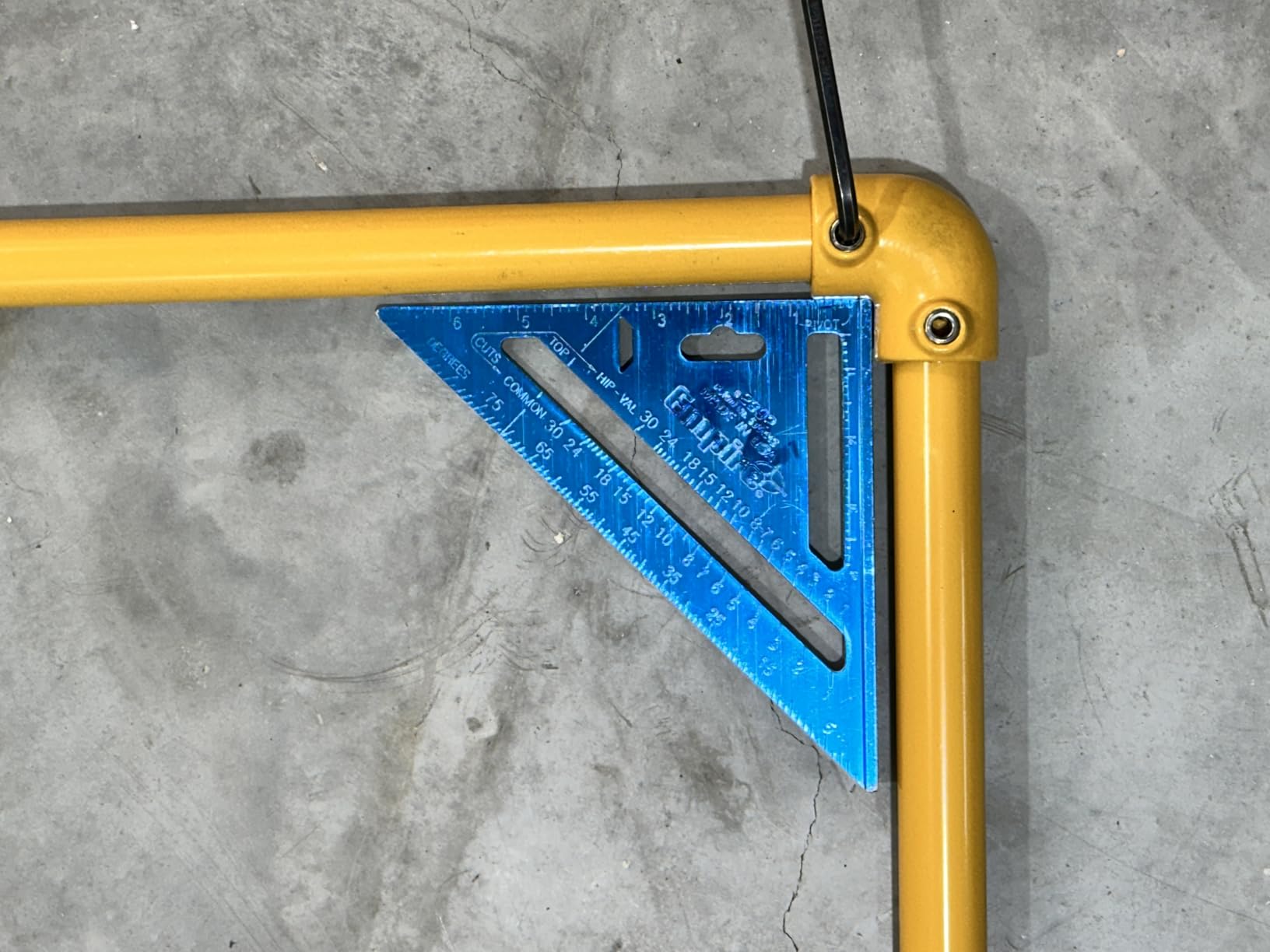 9.6’W x 3.4’H Industrial Safety Guardrail - Yellow Galvanized Steel Pipe Railing, Quick-Install Indoor/Outdoor customer photo 2