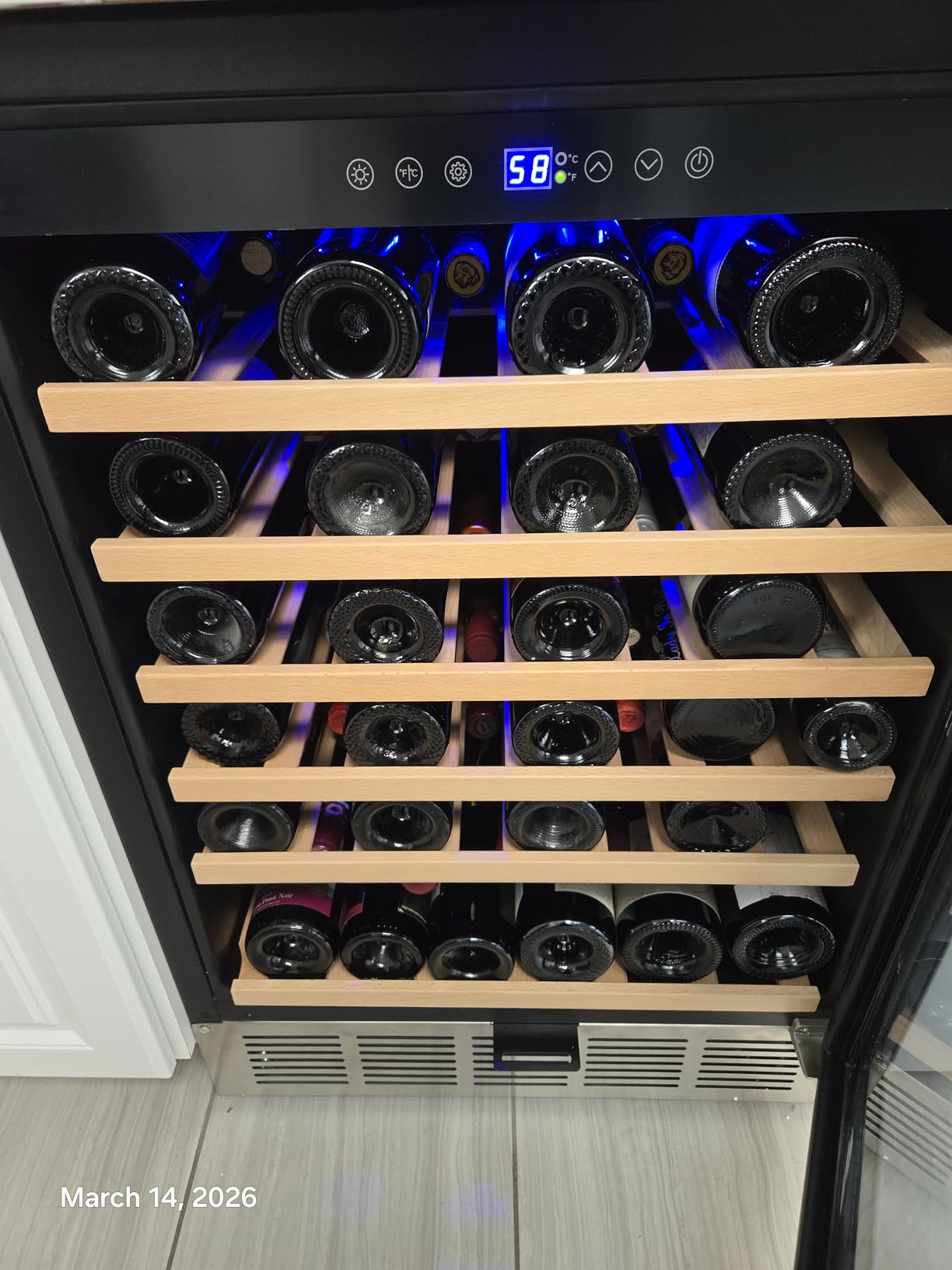 ORYMUSE 15 Inch Wine Cooler, 30 Bottle Dual Zone Under Counter Wine Fridge customer photo 1