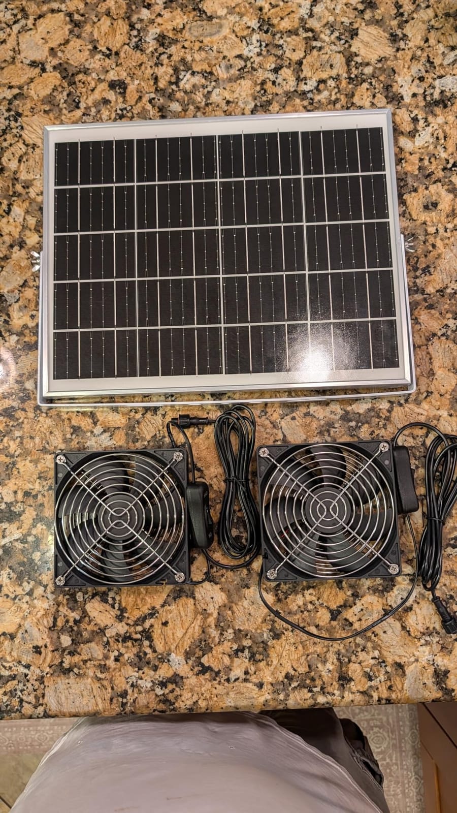 Solar Greenhouse Fan 3 Kit, 30W Large Solar Powered Exhaust and Intake Fan Outdoor Waterproof, Strong Airflow, 16.5ft Cord, for Chicken Coop Shed Air Ventilation and Circulation, No Battery customer photo 2