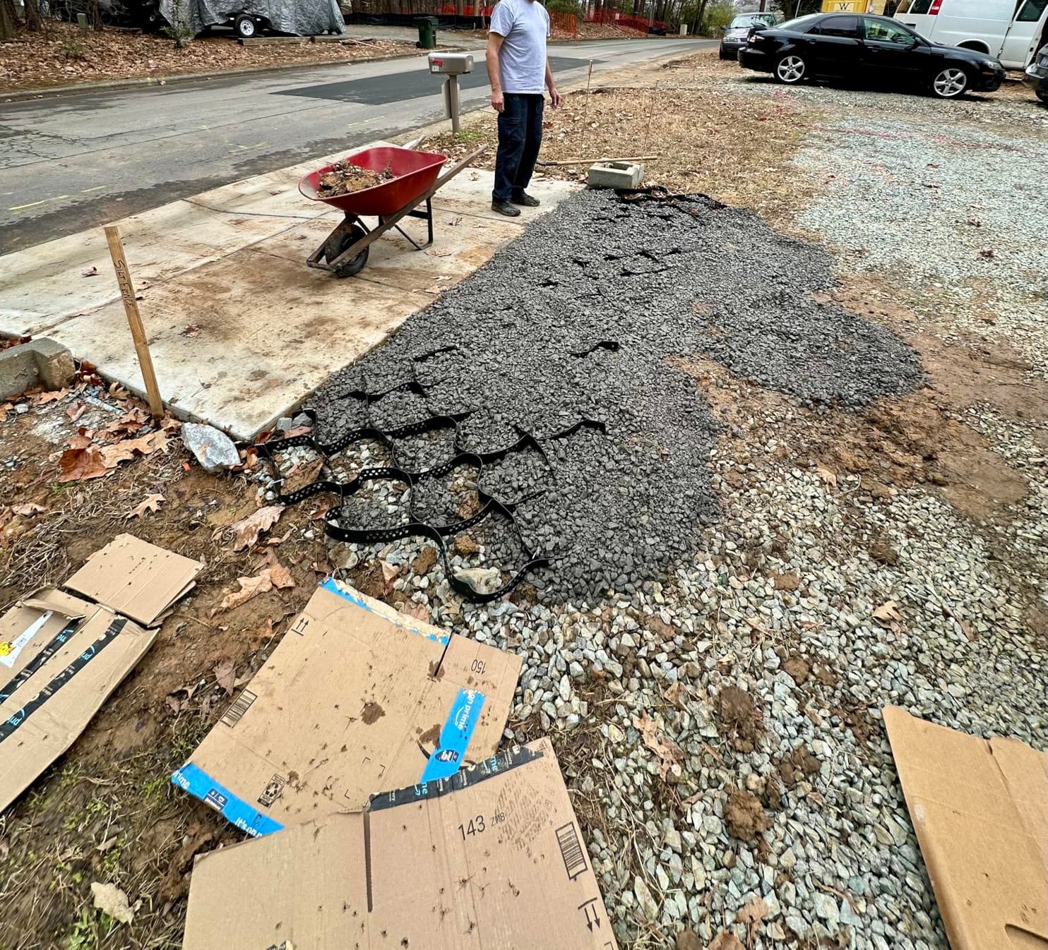 40FT Gravel Grid for Driveway –HDPE Geocell Ground Stabilizer customer photo 1