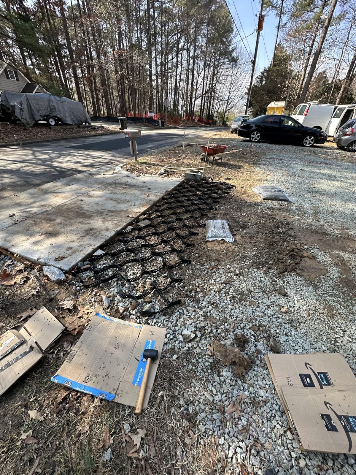 40FT Gravel Grid for Driveway –HDPE Geocell Ground Stabilizer customer photo 2