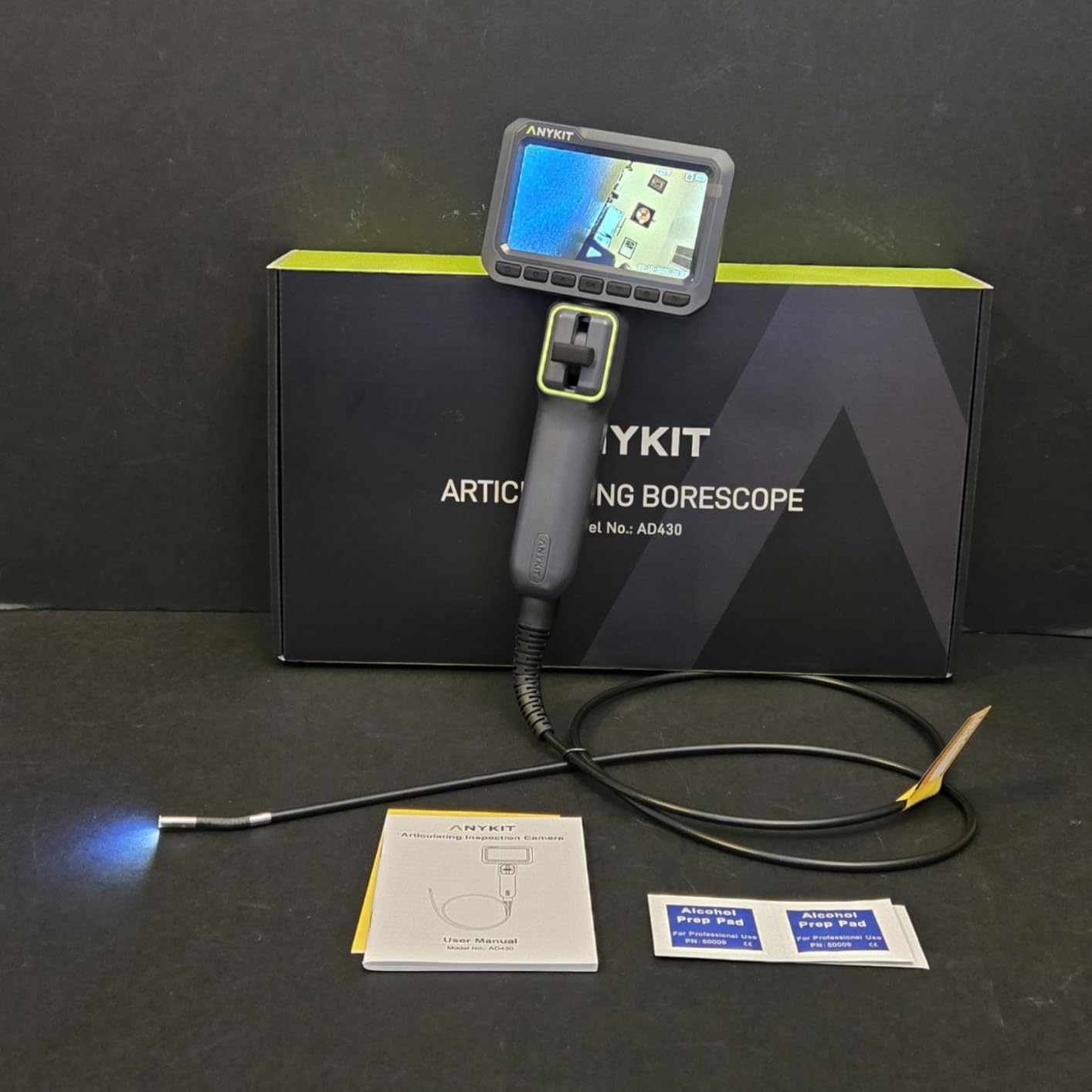 Anykit 210° Two-Way Articulating Borescope, 0.22in Slim Probe Endoscope customer photo 1