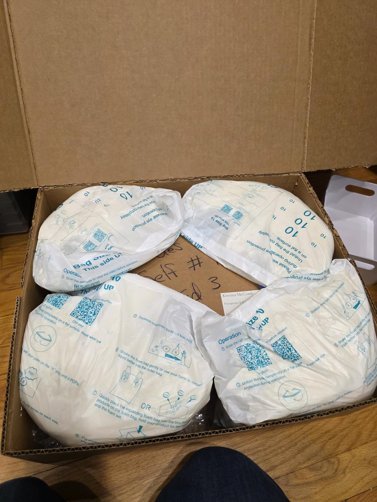 10 Pcs 14”x16” Foam Bag for Shipping, Expandable Packing Foam for PC & Irregular-Shaped Items-Shockproof, Protective Computer Shipping Material for Electronics & Fragile Devices customer photo 2
