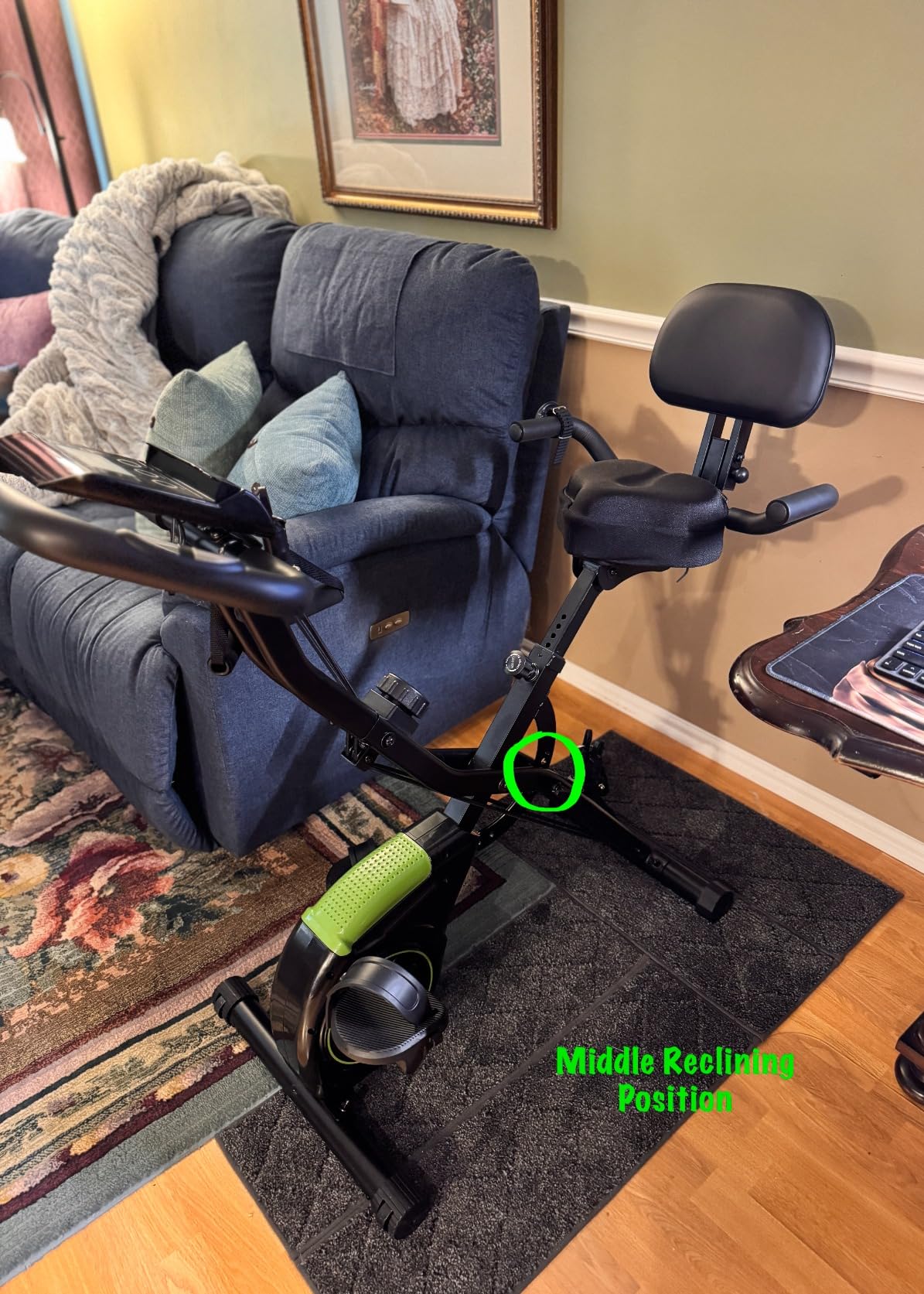 Caromix Folding Exercise Bike, 5 in 1 Stationary Bike with 16-Level Adjustable Magnetic Resistance, 330LB Capacity Indoor Workout Bike, Foldable Exercise Bike for Seniors and Adult customer photo 2