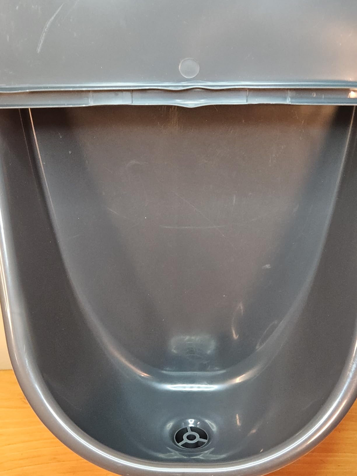 Wall Mounted Urinal with Cover, Plastic Small Urinal with Complete Flush Valve Kit, Commercial Urine Diverter, Outside Toilet with Lid for Bathrooms, Apartments, Garages, RVs customer photo 2