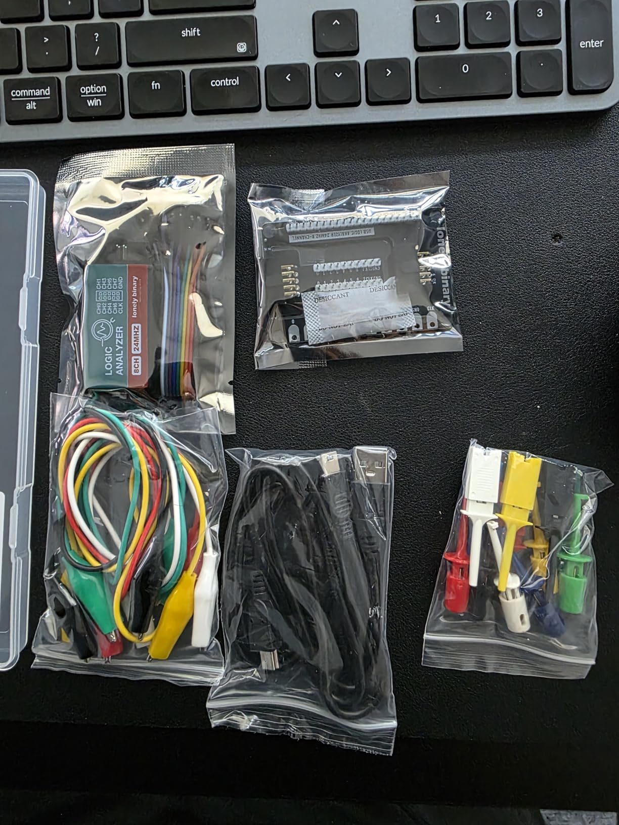 LONELY BINARY Logic Analyzer 8 Channels 24MHz USB Kit with Base Module, Breadboard Breakout Board, USB-A & Type-C Cables, Test Clips, Alligator Clips Compatible with Arduino ESP32 STEM DIY Projects customer photo 1