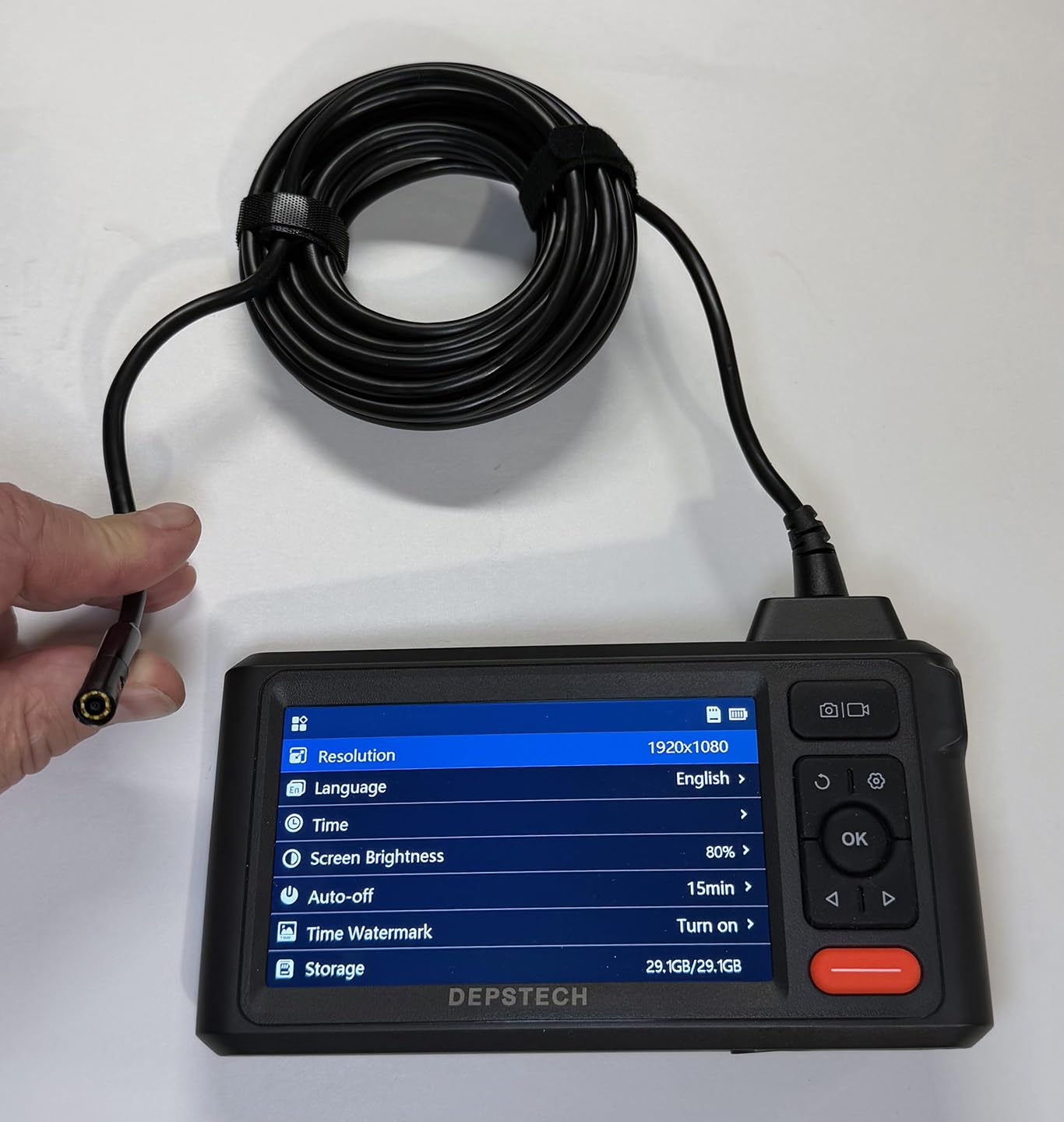 DEPSTECH Triple Lens Inspection Endoscope Camera with Light, 5