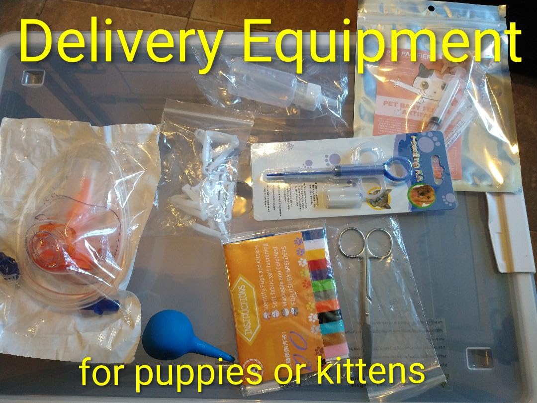 Puppy Incubator with Heating - 2026 New Puppy Incubators, Temperature Control & Quiet Ventilation, Kitten Incubators, Incubator for Puppies with 3Heat Lamp (23