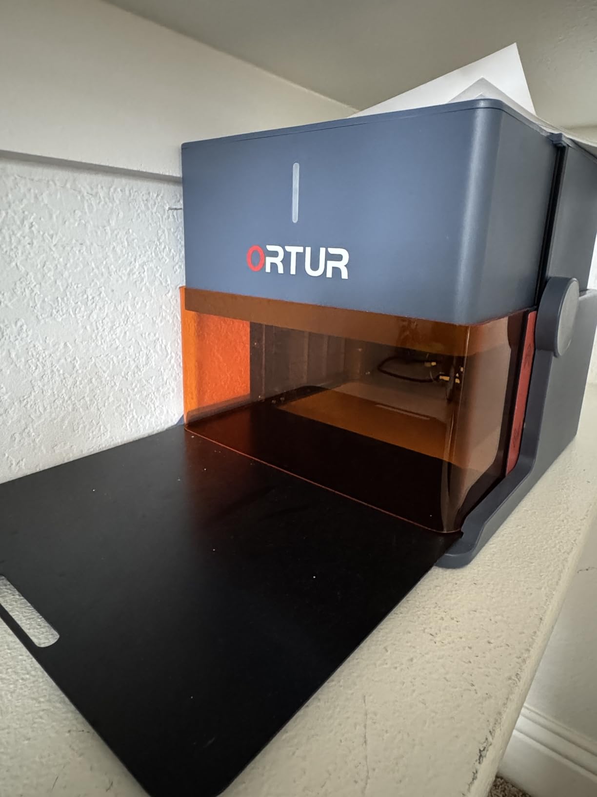 Ortur R1 5000mW Portable Laser Engraver and Cutter, Class 1 Foldable Laser Engraver, Exquisite Gift Box Packaging, APP Control Laser Engraver for Wood, Leather, Glass, Cloth (Misty Blue) customer photo 1