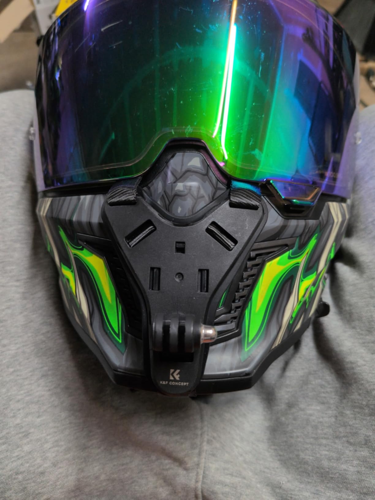 K&F CONCEPT Action Camera Motorcycle Dirt Bike Helmet Chin Strap Mount customer photo 2