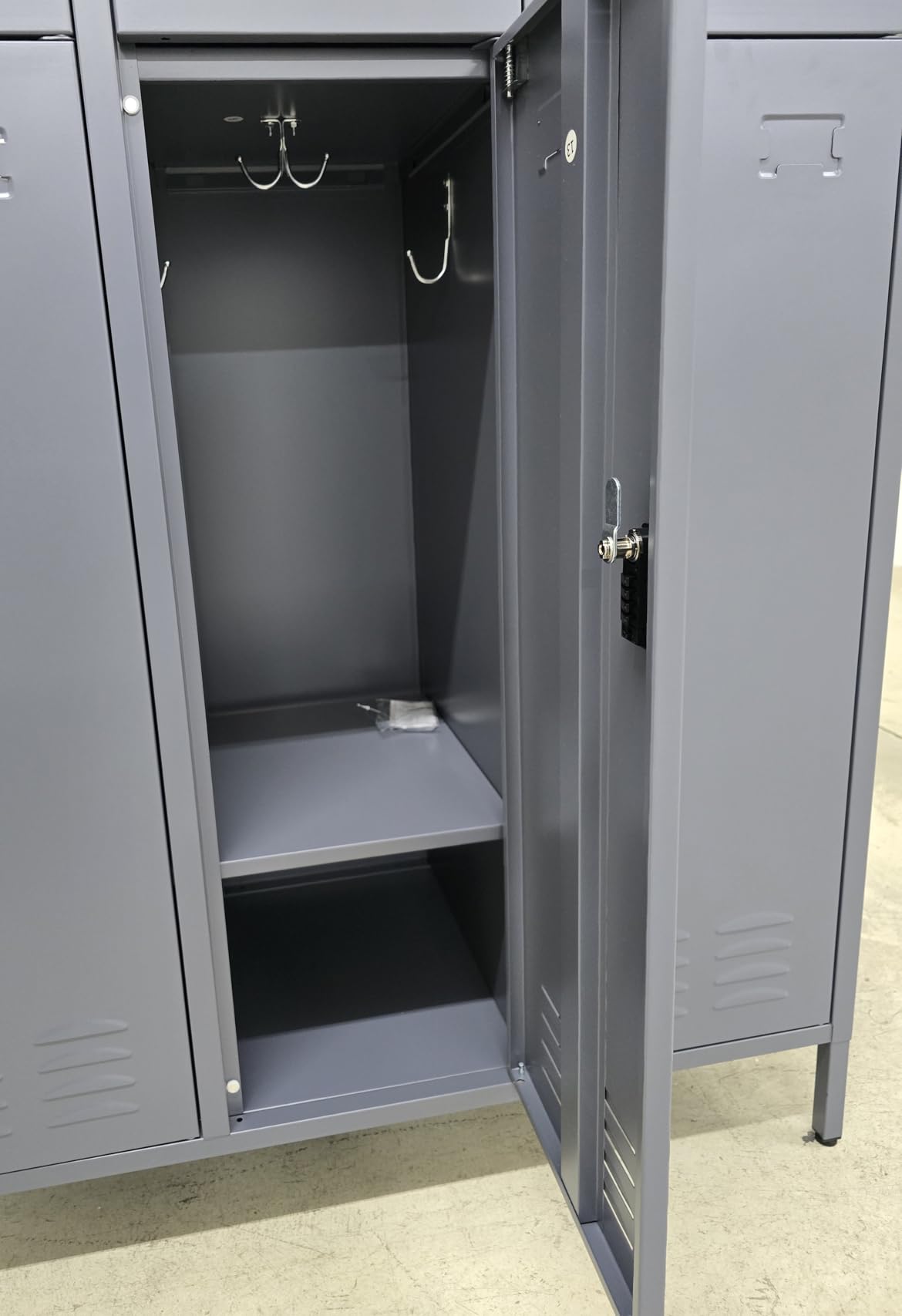 18-Door Metal Employee Locker with Padlock Hasps, Black | 72