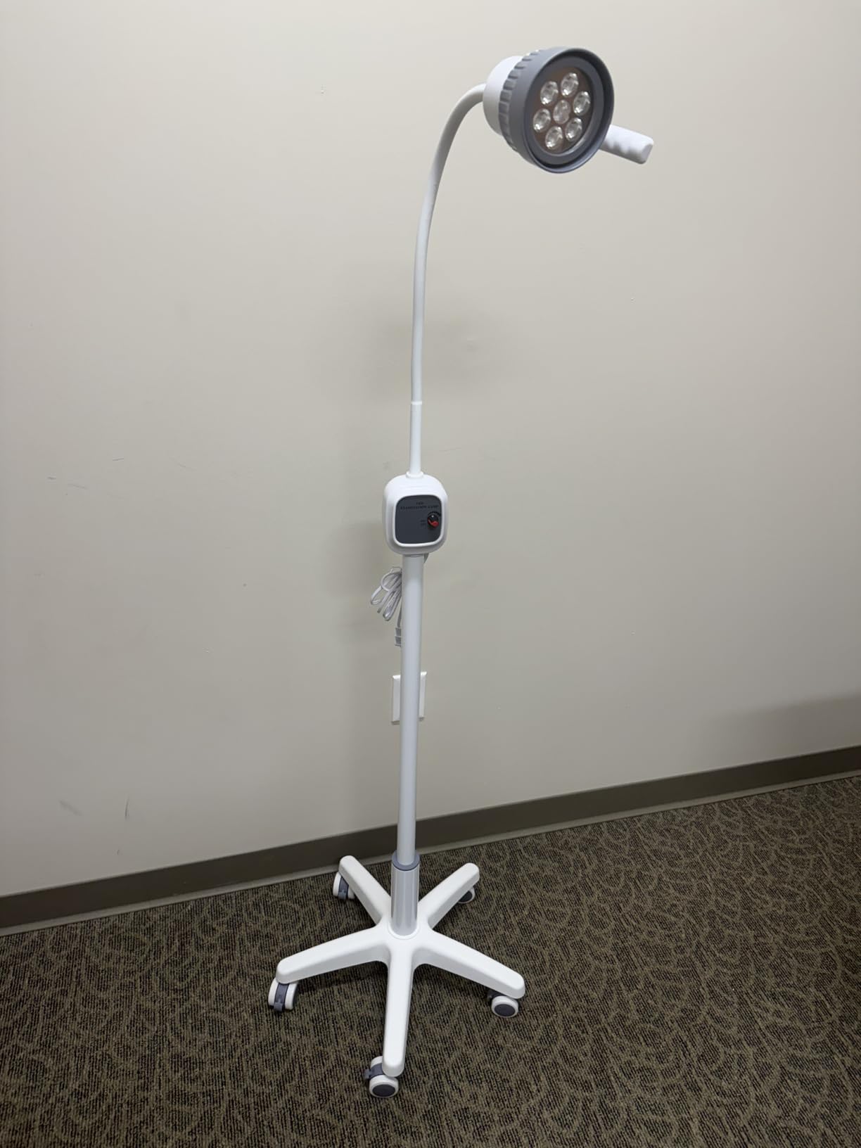 12W Surgical Examination Lamp w/Universal Wheels 360° Rotation Floor Stand Type Lamp Floor Stand Type LED Gooseneck Exam for Gynaecology, Outpatient, Stomatology, Ent customer photo 1