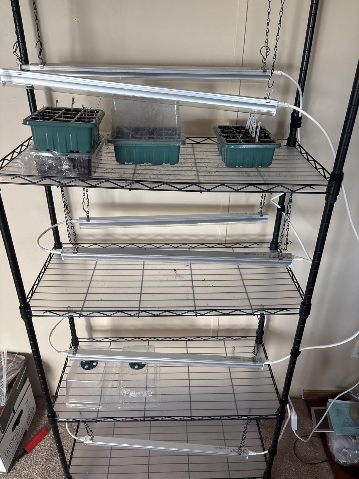 VEVOR Plant Shelf with Grow Light, 6-Tier Indoor Plant Stand, 71 in Tall Plants Display Rack with Wheels & 4/9/14H Timer, 80W T5 LED Full Spectrum Grow Lights, Flower Pot Holder for Seed Starting customer photo 2