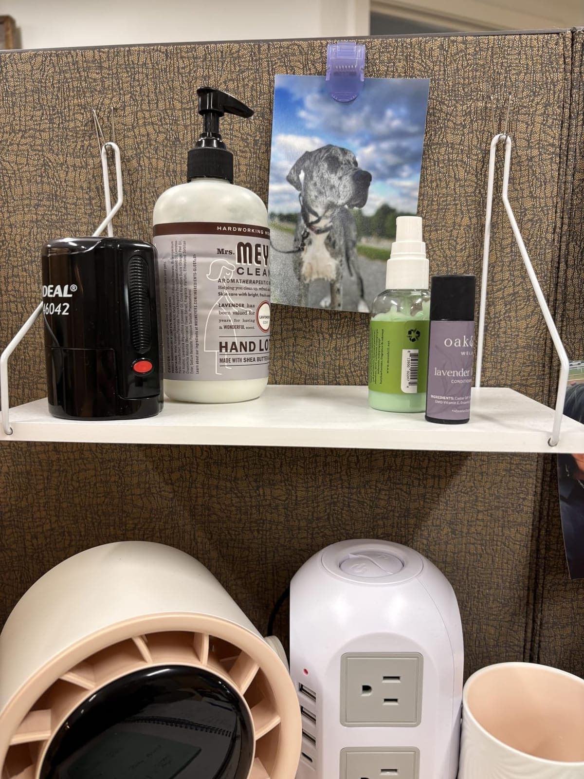 Cubicle Shelf with Hooks – 11.8