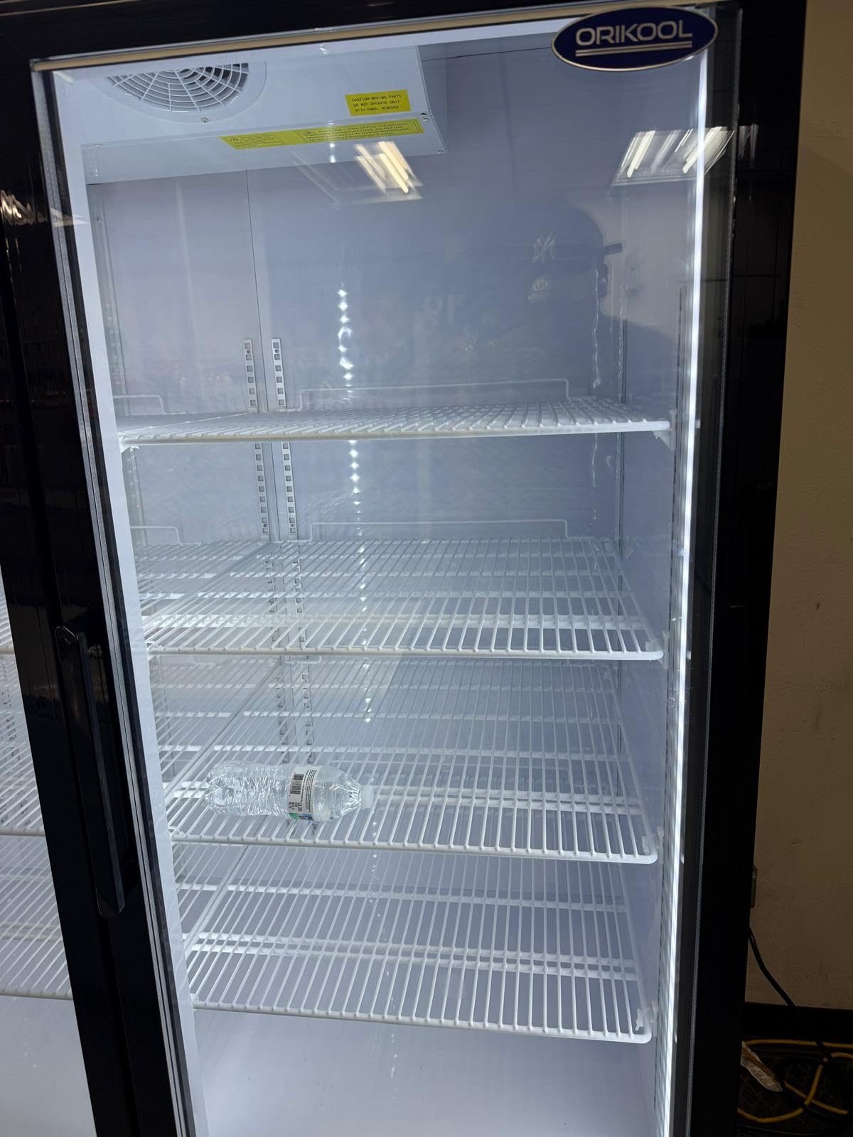 mikibama Glass Door Merchandiser Freezer, 70 Cu.ft Swing Door Commercial Reach-In Display Refrigerator with LED Top Panel Upright Freeze Storage, Three Cabinets, Black customer photo 2