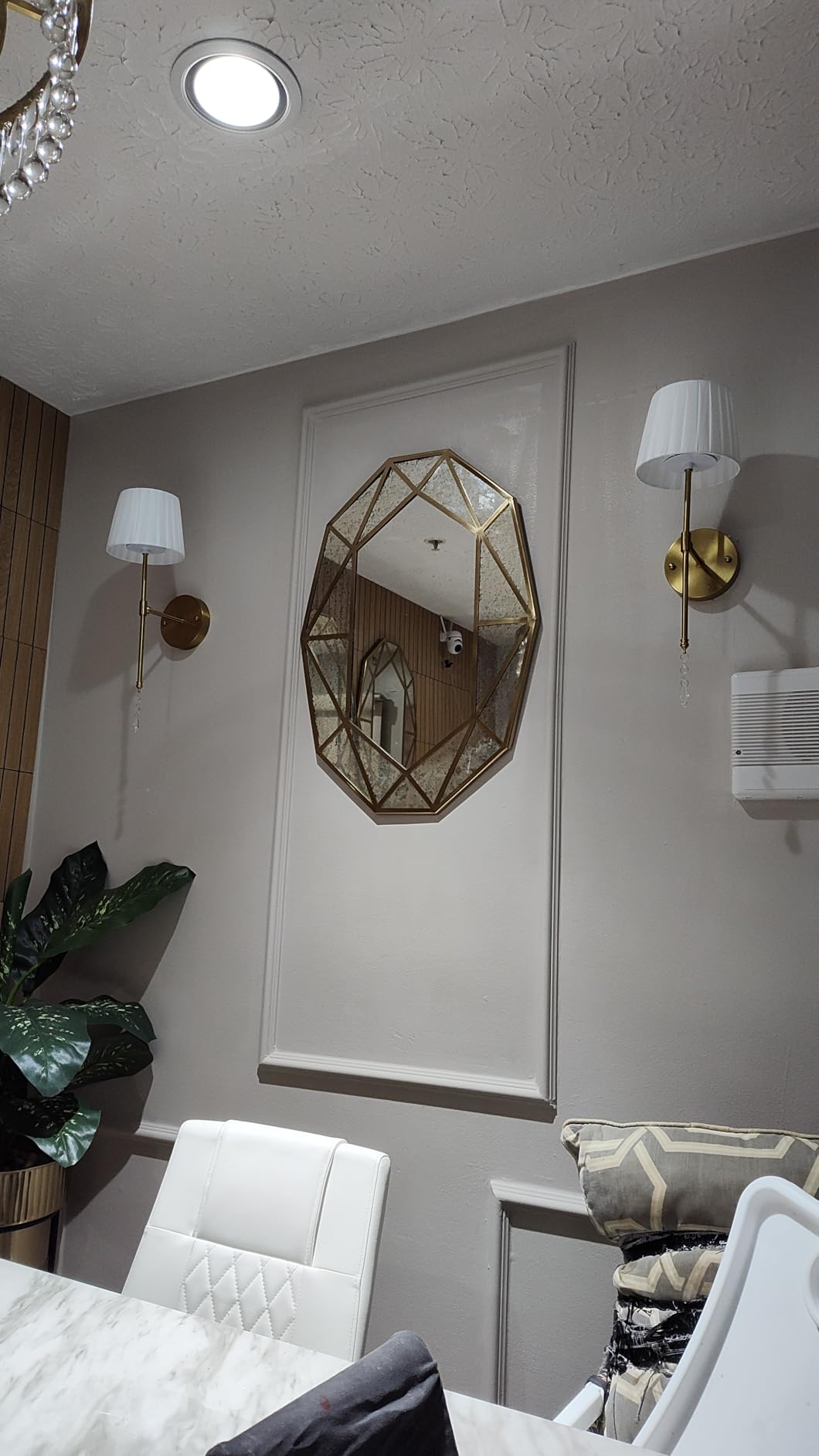 Pre Cut Wall Molding, 3 Set Wainscoting Panels Peel and Stick, 54 x 24 in | Paintable & Ready-to-Assemble, Lightweight Wall Moulding Panel for Living Room Bedroom Hallway Kitchen Island customer photo 1