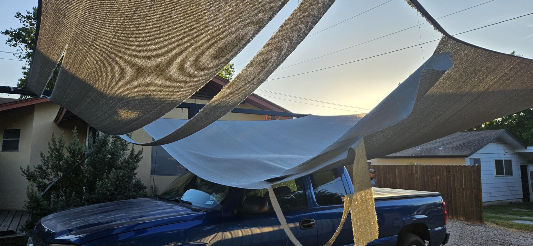 Quictent Sun Shade Sail for Patio w/Hardware Kit 185GSM 20x20ft Sand customer photo 2
