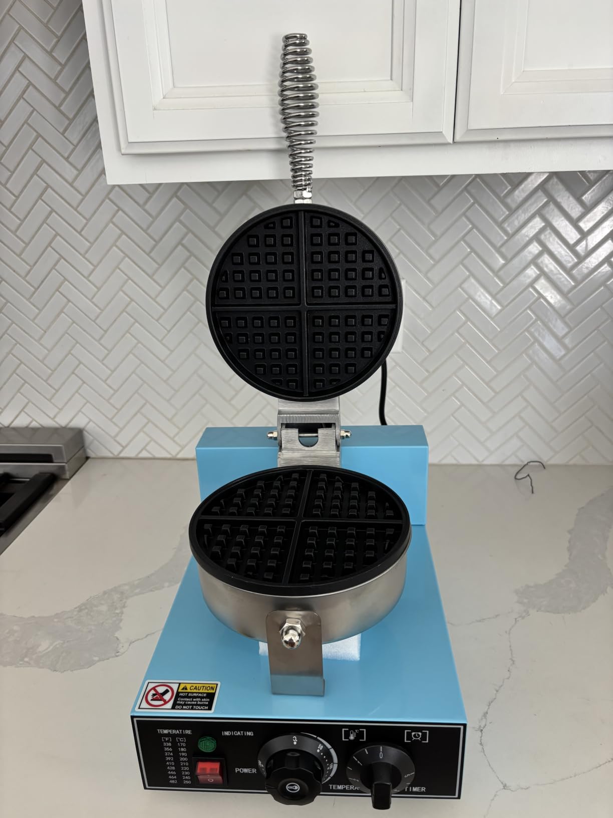Commercial Waffle Maker, 2400W Waffle Iron, Professional Waffle Baker Machine with Temp and Time Control, Non-Stick Baking Pan Stainless Steel for Restaurant Bakeries Kitchen Home customer photo 2