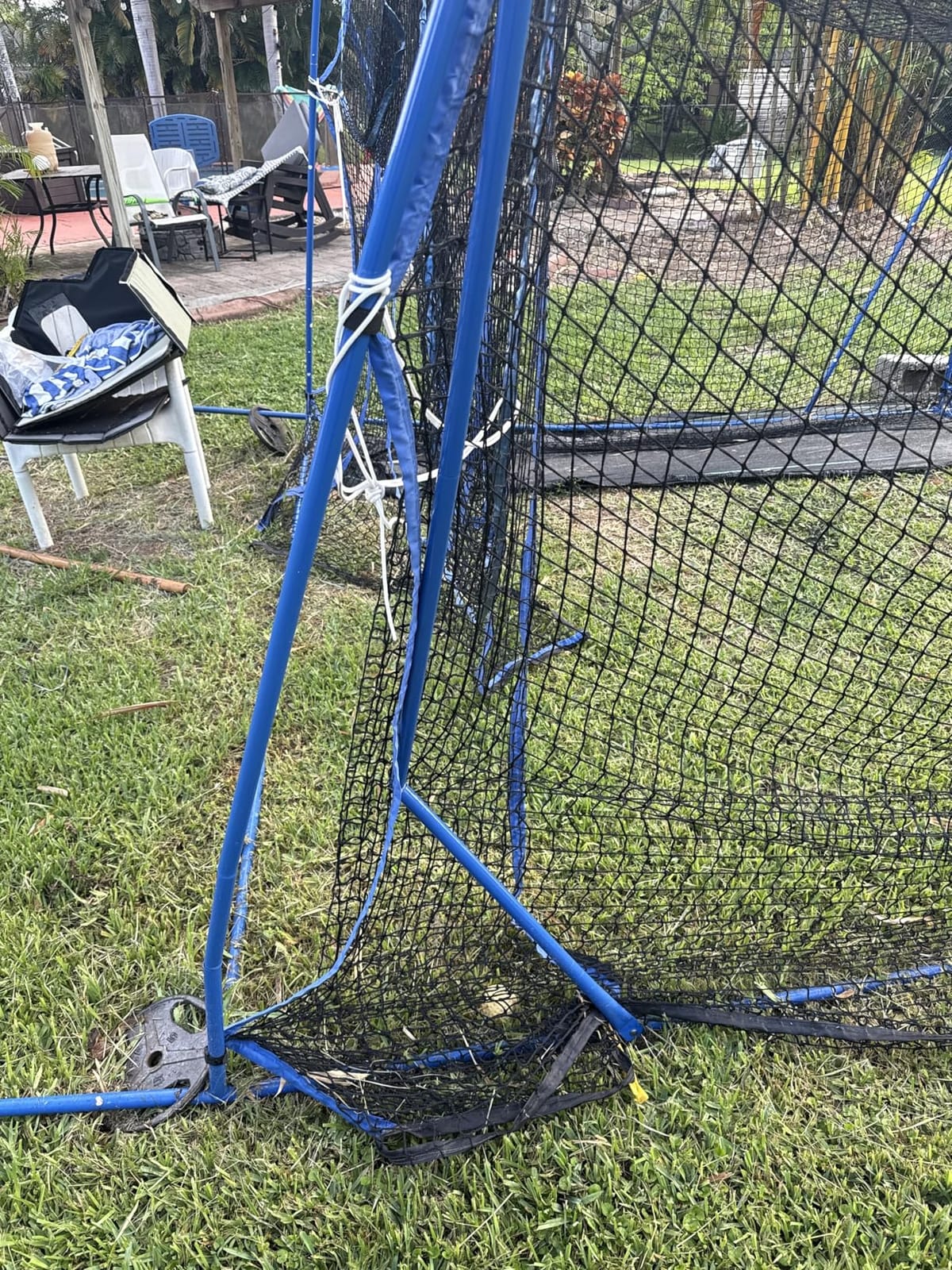 Batting Cage Net with Metal Frame, Baseball Softball Practice Hitting Net customer photo 1