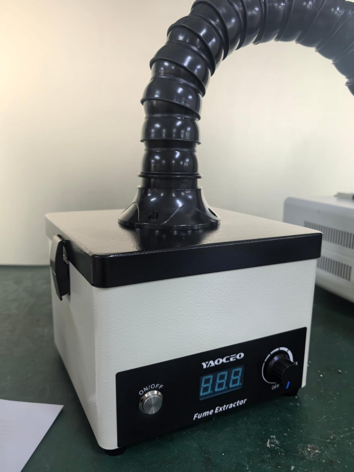 YC60 Solder Fume Extractor, 120m³/h-180m³/h Strong Suction, 3-Stage Filtration (HEPA+Carbon), High-Efficiency Solder Smoke Absorber with Speed Control, Fume Extractor for Desktop Soldering,Welding customer photo 1