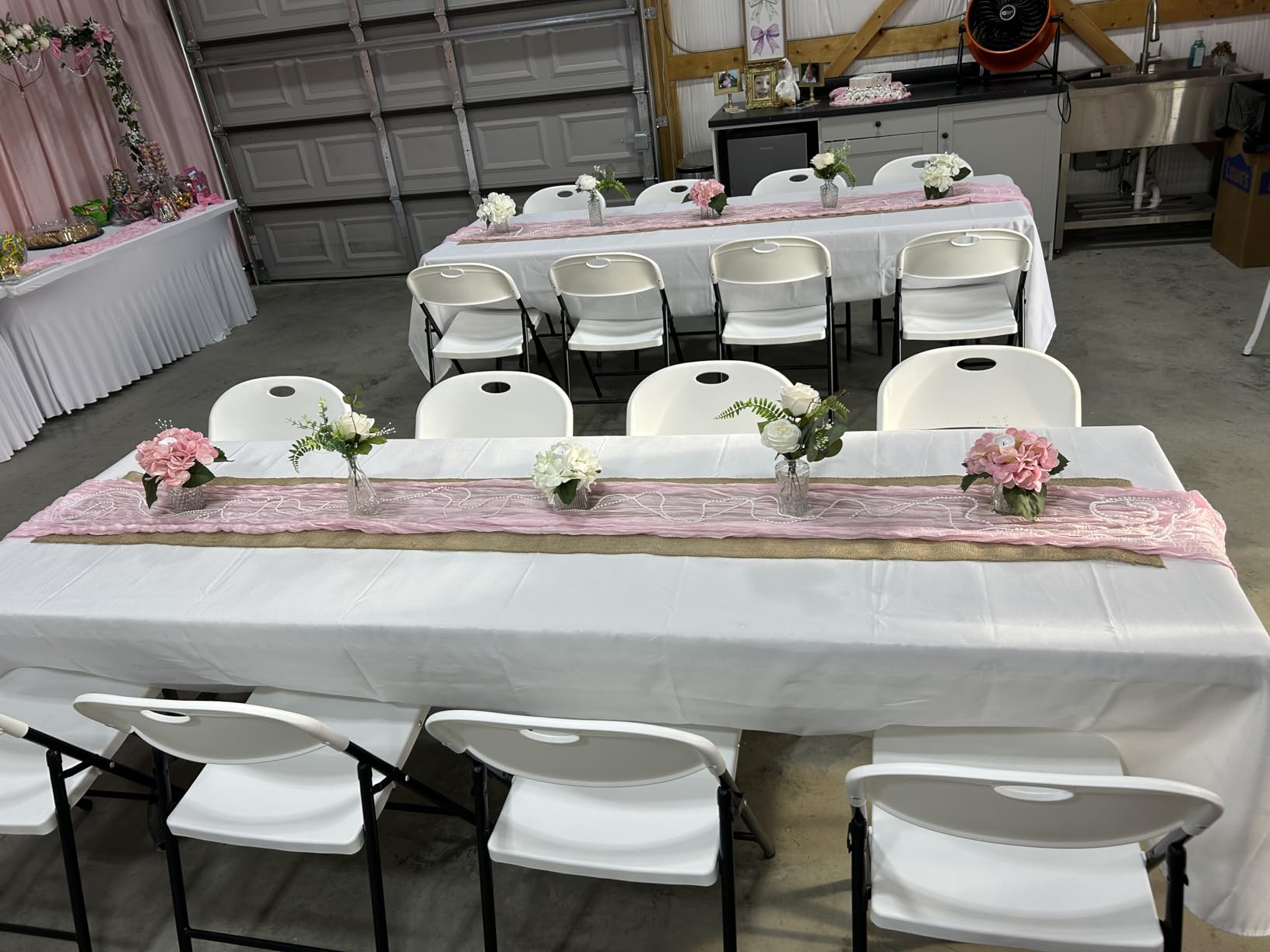 Bonnlo 10-Pack White Plastic Folding Chairs, Portable Seat with Sturdy Steel Frame for Indoor & Outdoor Use, Perfect for Banquet, Party, Wedding, Office, and Camping customer photo 2