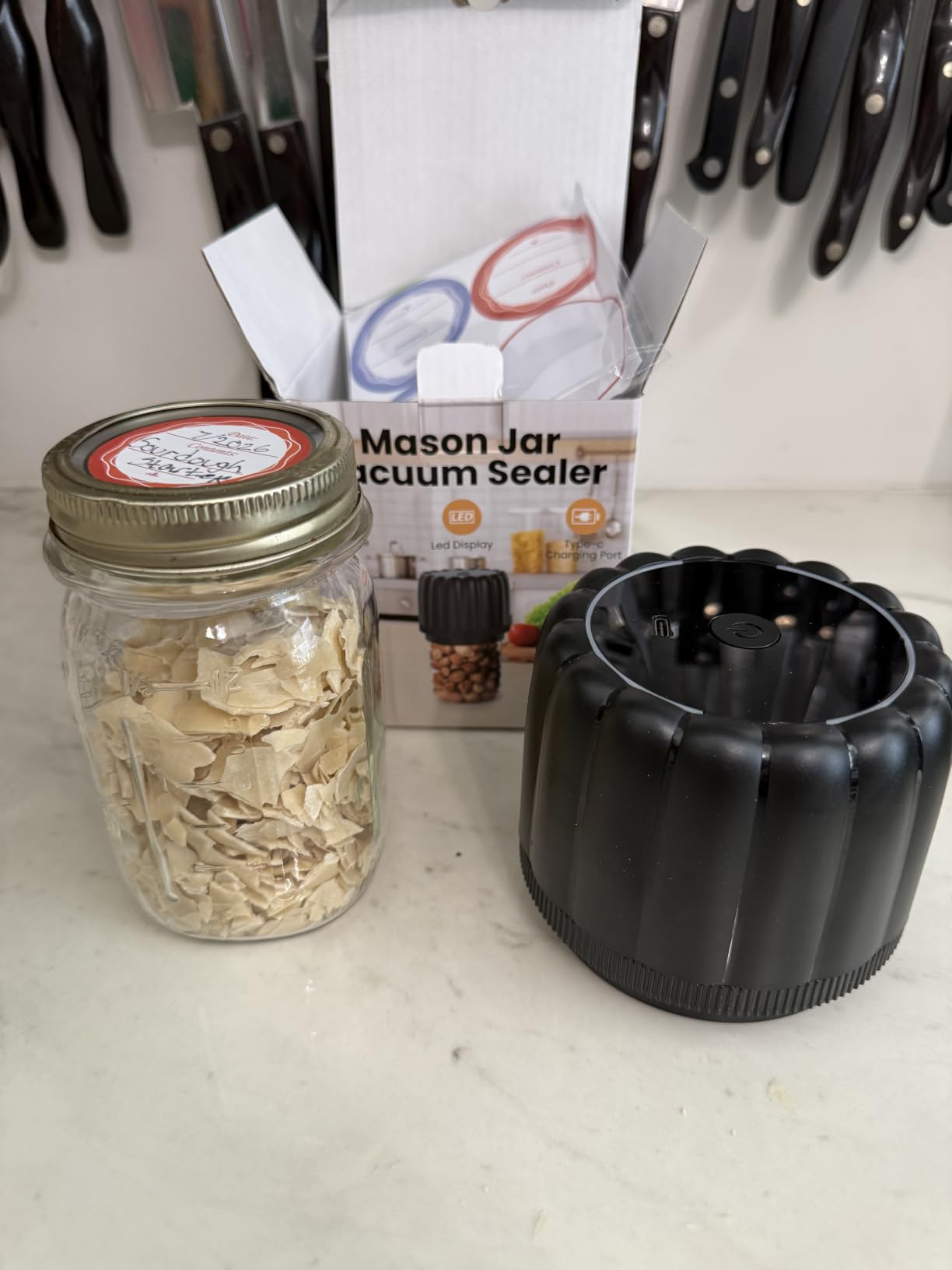 Electric Mason Jar Vacuum Sealer Kit with Wide & Regular Mouth Mason Lids customer photo 1