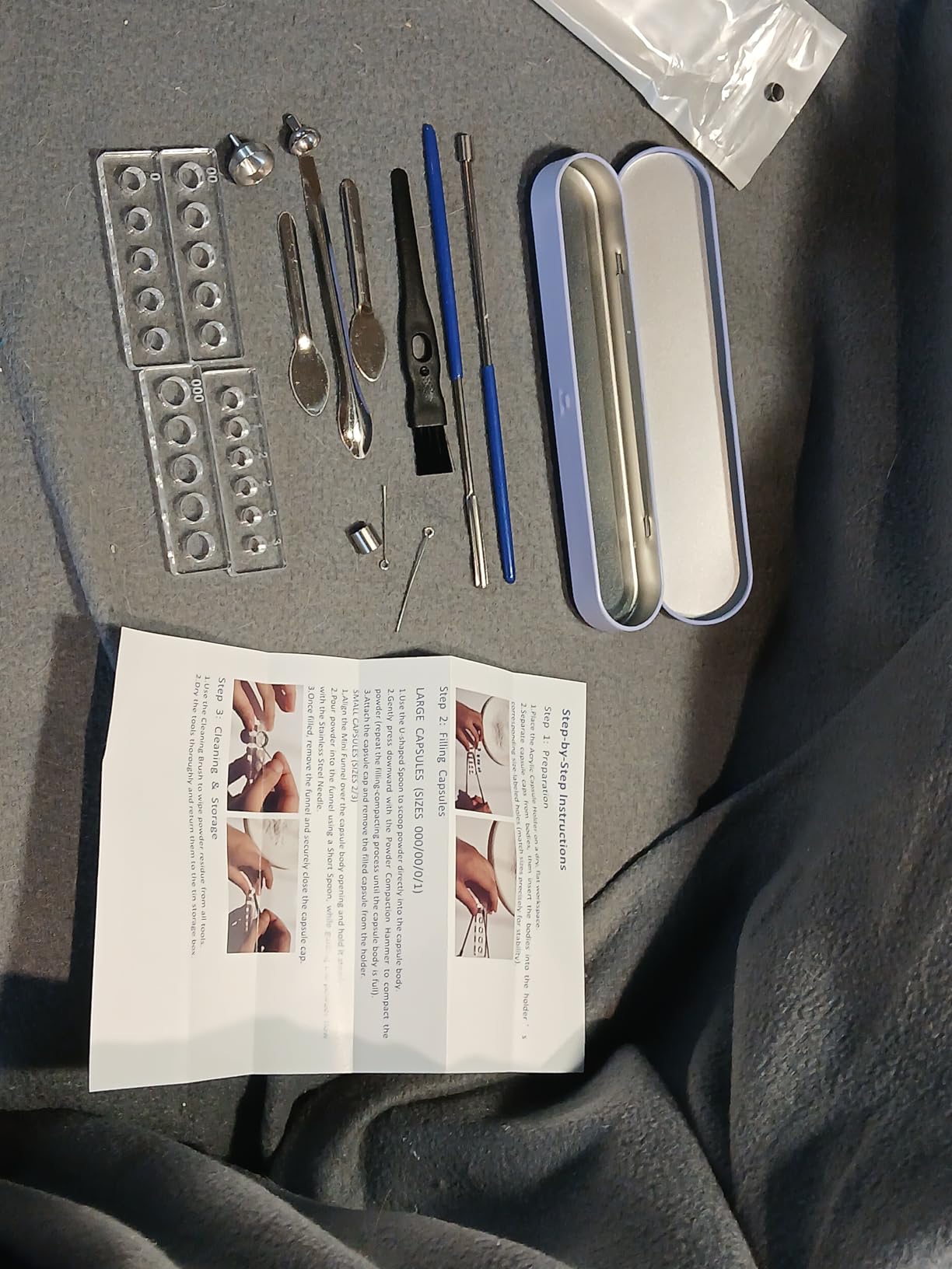 15Psc Filling Tools Tray Kit - Capsule Tamper Filler Maker Tool customer photo 1