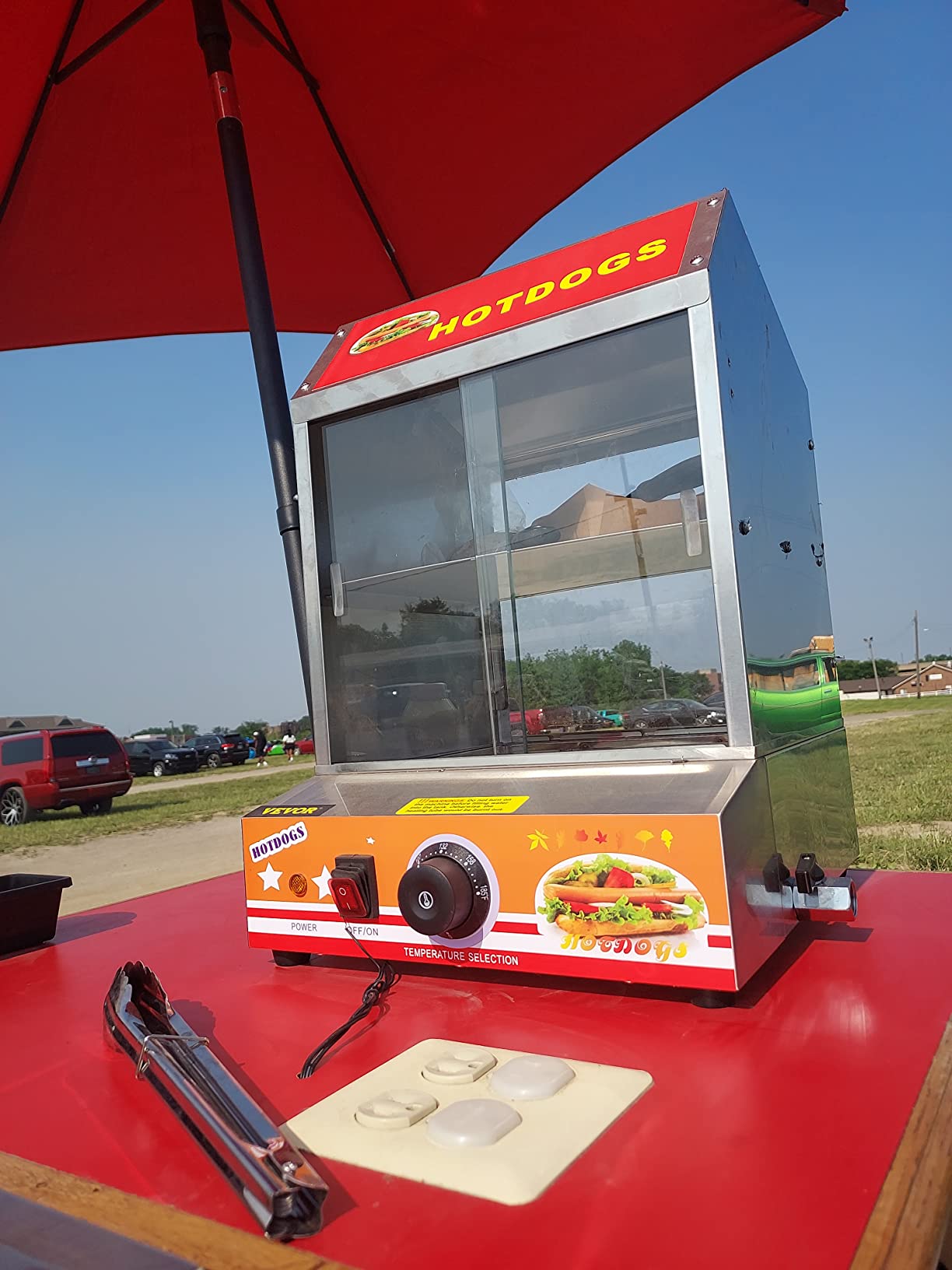 VEVOR 3-Tier Commercial Food Warmer Display, 800W Food Display Warmer with LED Light, Adjustable Shelf and Stainless Steel Frame, 86℉~185℉ Air Heating, 60L for Hamburger, Pizza, Bread, Fried Chicken customer photo 2