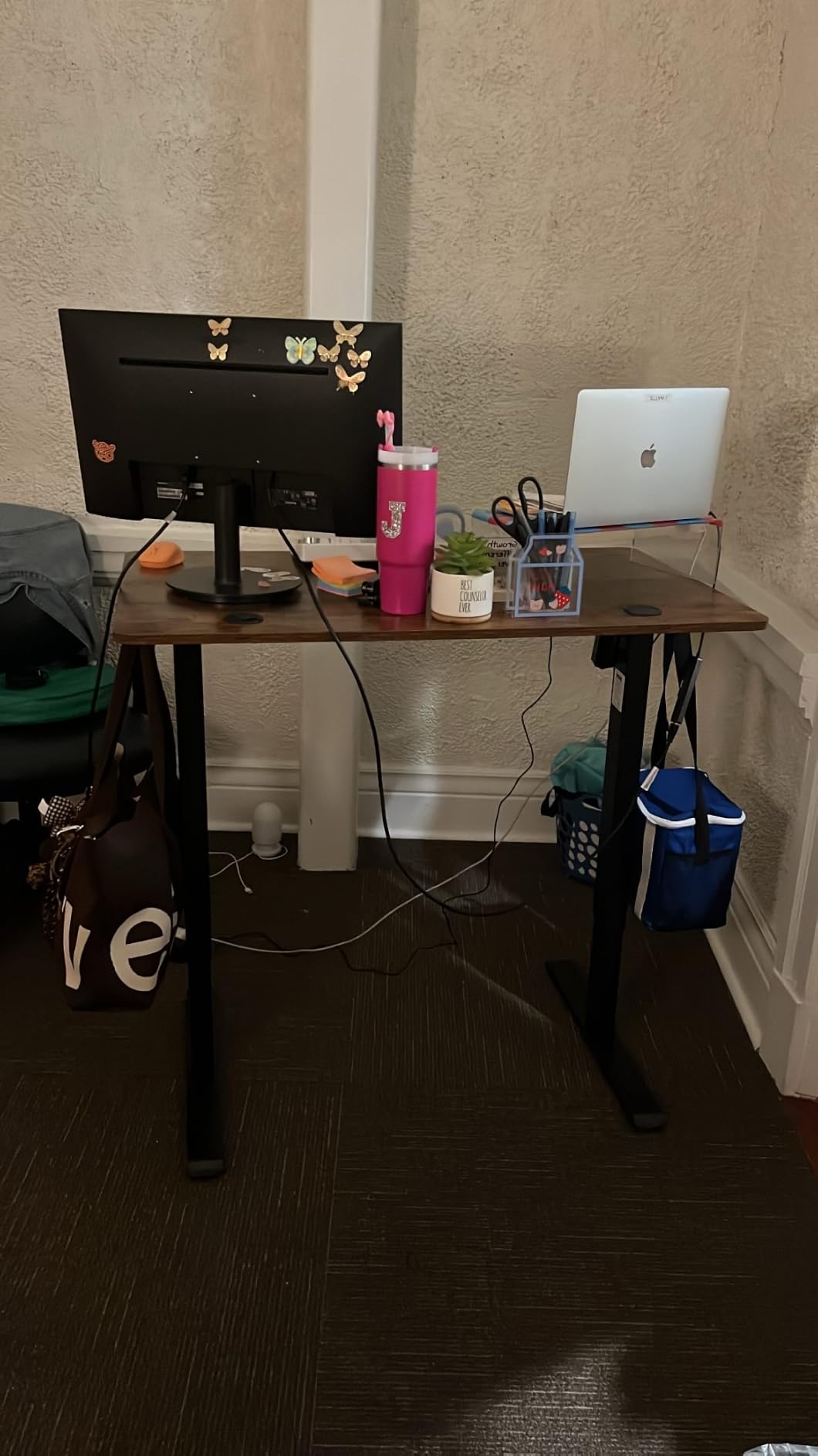 DUMOS 40 Inch Electric Standing Desk, Memory Adjustable Home Office Desk customer photo 2