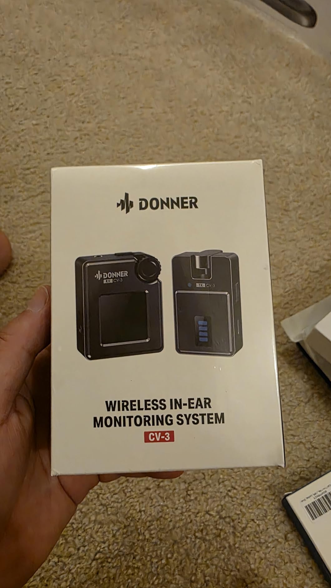 Donner Wireless in Ear Monitor System, Stereo IEM System with Transmitter, Beltpack Color Screen Receiver, 2.4G IEM Wireless for Band Rehearsal, Live Performance, Studio, CV-3 customer photo 1