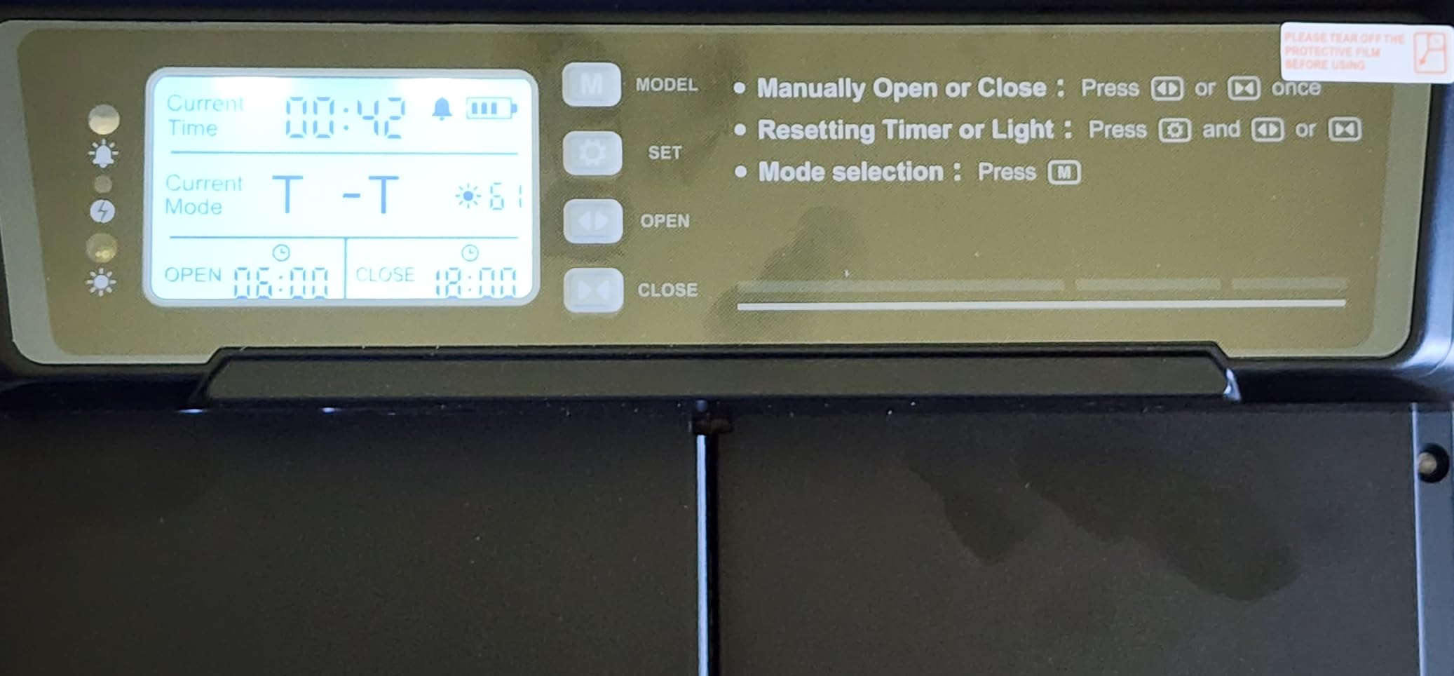 Large Size Automatic Chicken Coop Door Solar Powered - Timer/Light Sensor | Solar Chicken Coop Door Anti-Pinch, Aluminum Alloy Chicken Door | 20M Remote Control | Higher Battery Capacity customer photo 1