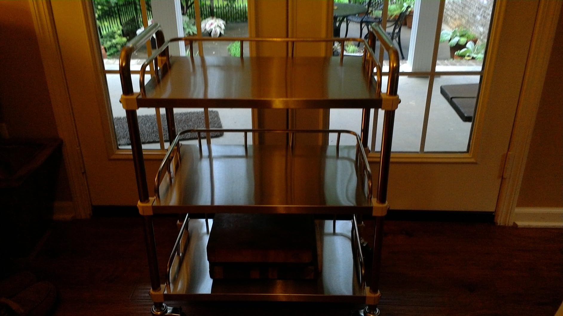 VEVOR Stainless Steel Rolling Cart, 3-Tier Metal Utility Cart with Lockable Wheels, Medical Serving Trolley Clinic Tray, Mobile Service Cart for Hospital, Lab, Restaurant, Kitchen, Salon customer photo 2
