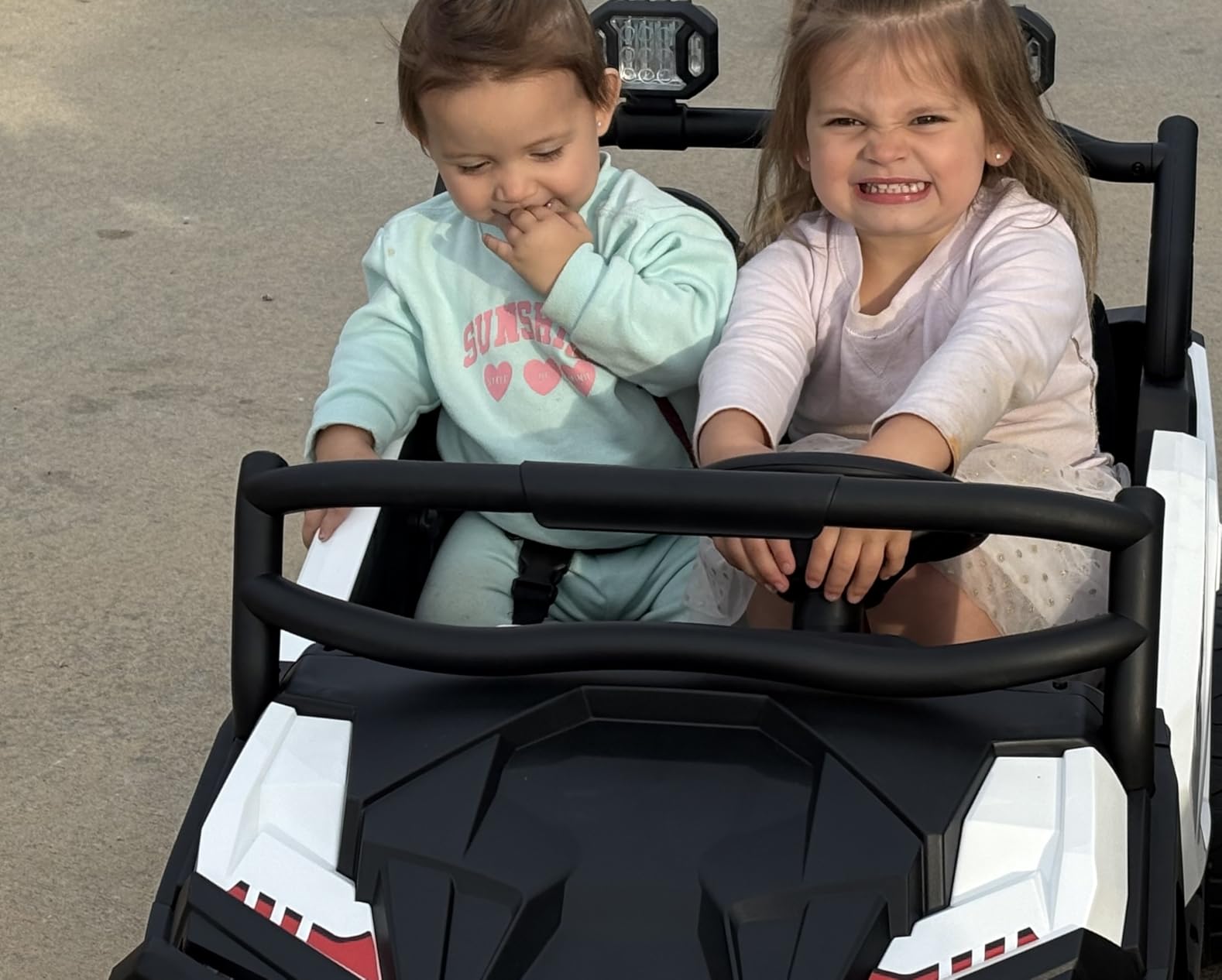 24V 2 Seater Ride On UTV for Kids, Large Off-Road Electric Buggy Car with Remote Control, 4-Wheel Suspension, Bluetooth Music, LED Searchlights, 3 Speeds, Safety Belt for Boys Girls, Black customer photo 2