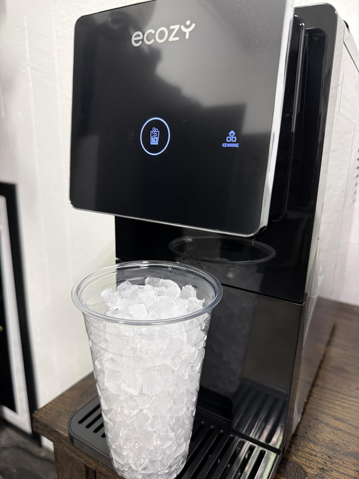 ecozy Nugget Ice Makers Countertop Dispenser, 40lbs Per Day, Touch-Free Ice customer photo 2