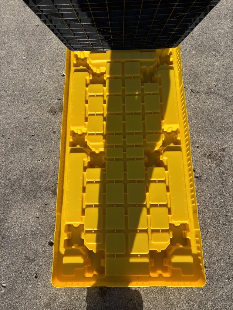 2 Drum Modular Spill Containment Pallet | 2000LBS Capacity | Leakproof Stackable Industrial Tray | 48
