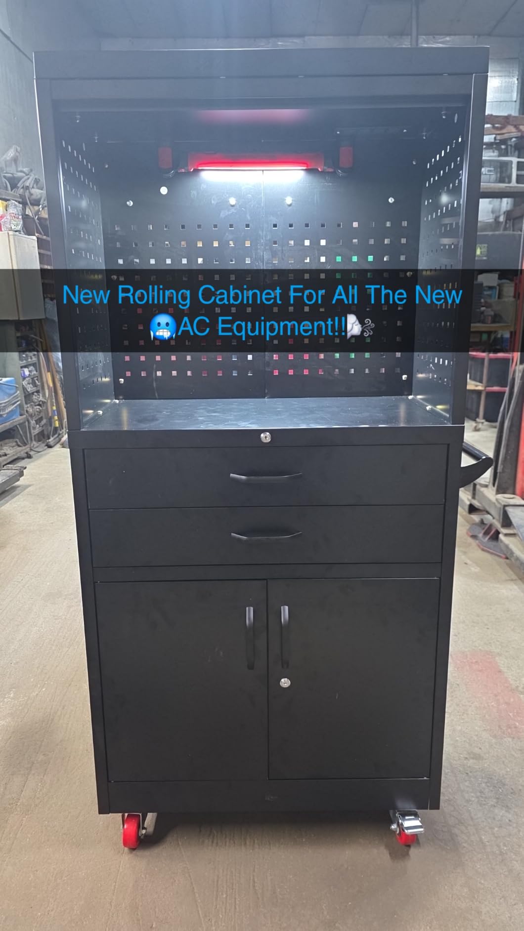 Mobile Tool Cart, Tool Chest with Locking Wheels, Charging Station customer photo 1