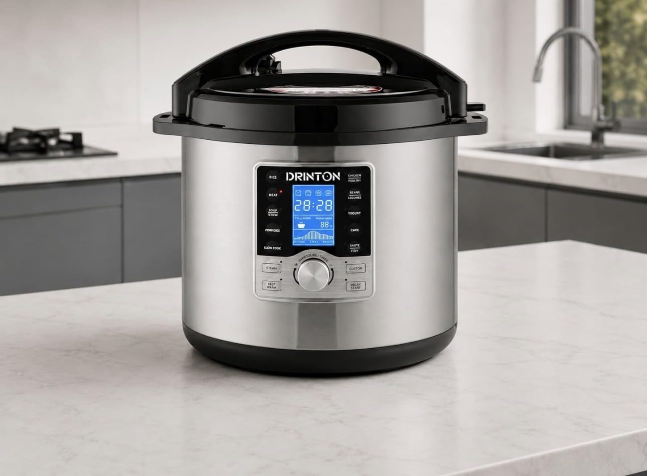 Commercial Pressure Cooker, 15 Liter/15.8 Quart Large Pressure Cooker with 5 Preset Functions, 1700W Electric Pressure Pot Stainless Steel Canner with 24H Timer for 25-35 People Use customer photo 2