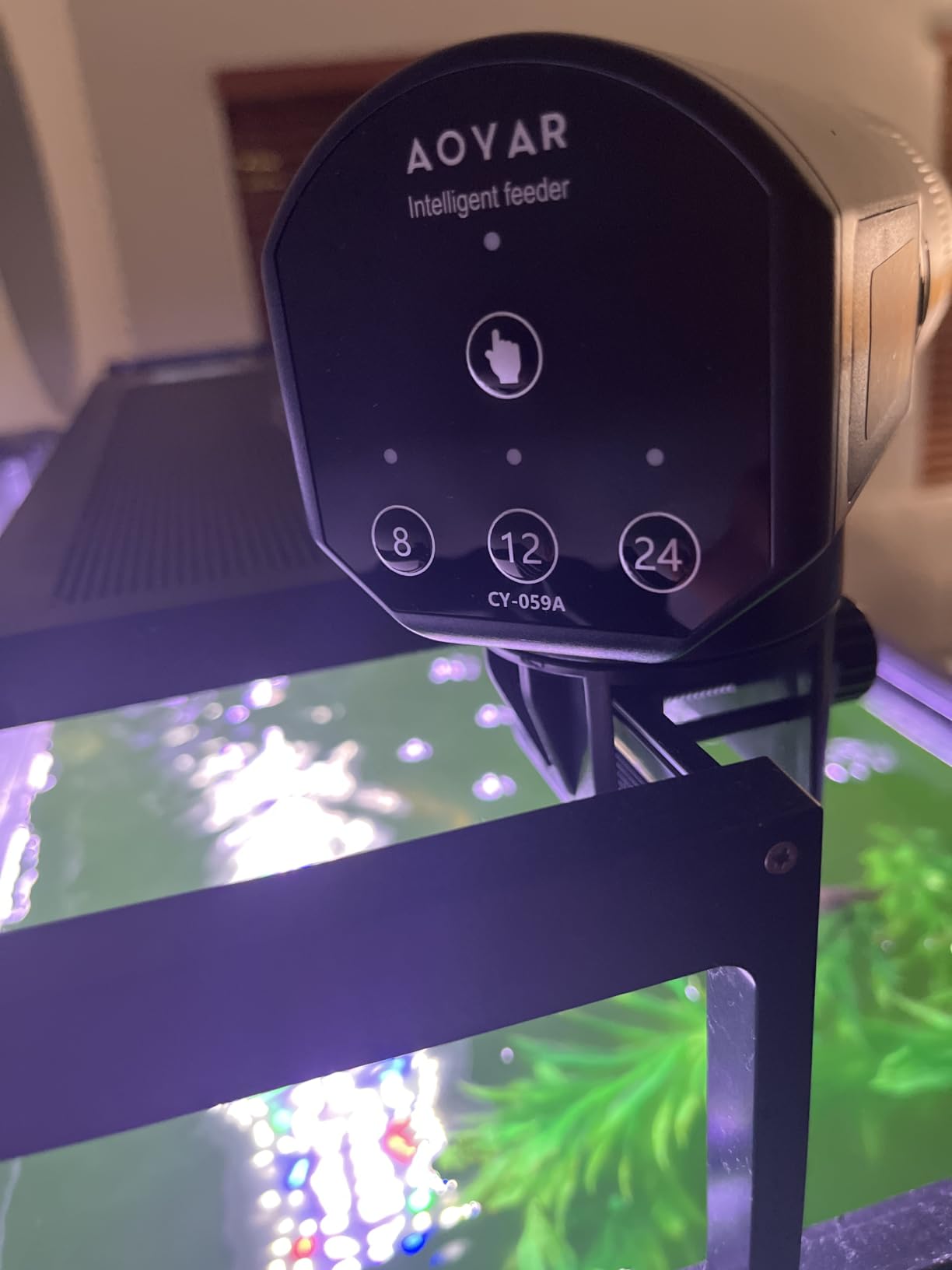 Automatic Fish Feeder Dispenser for Aquarium: Auto Precision Food Feeding 300ml Large Capacity for Powder Flakes Pellet, Battery Feeders Timer for Small Tank Turtle Betta Koi Vacation Weekend Day customer photo 2
