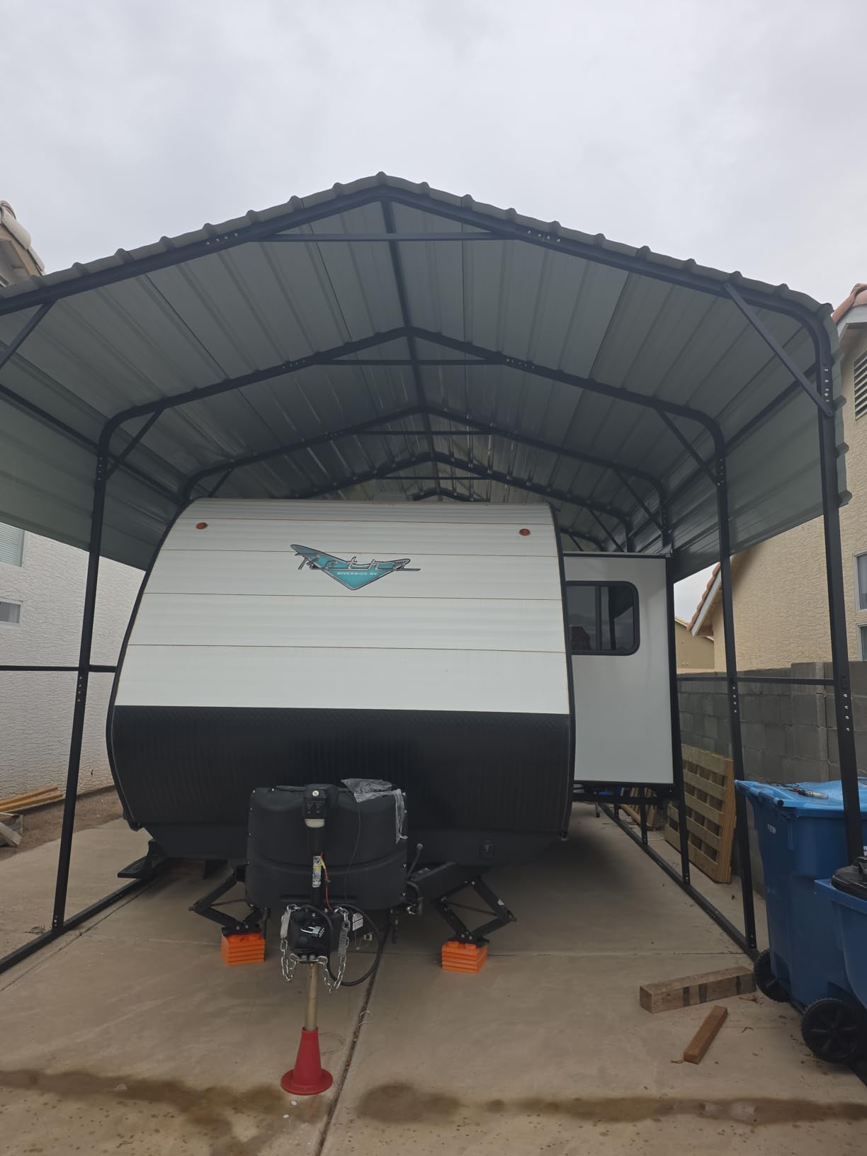MFSTUDIO Metal Carport 12x30ft,Heavy Duty Carports with Sidewalls Shelter customer photo 2