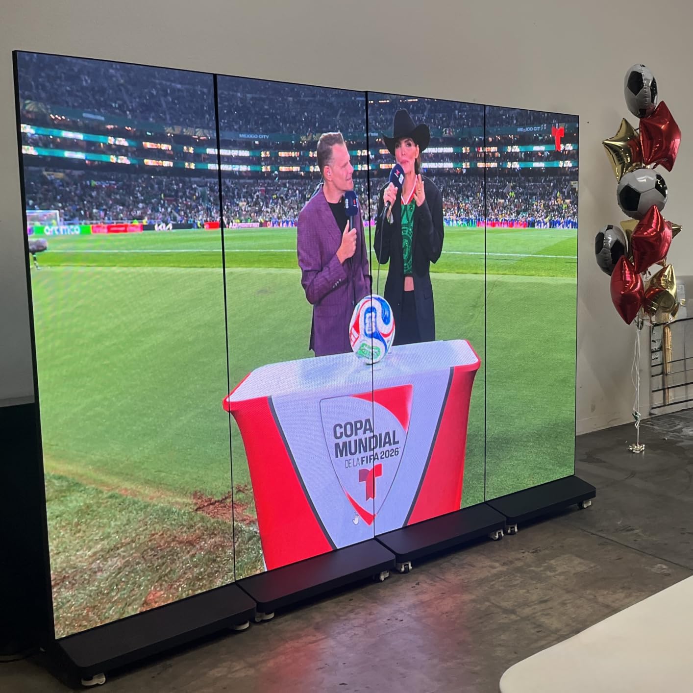 90 inch LED Digital Signage, P1.86 Tri-Fold Dual-Sided Foldable LED Poster Screen with Flight Case, GOB Commercial Advertising Display Screen Kiosk, WiFi/USB/HDMI, for Store, Rentals, Events customer photo 1
