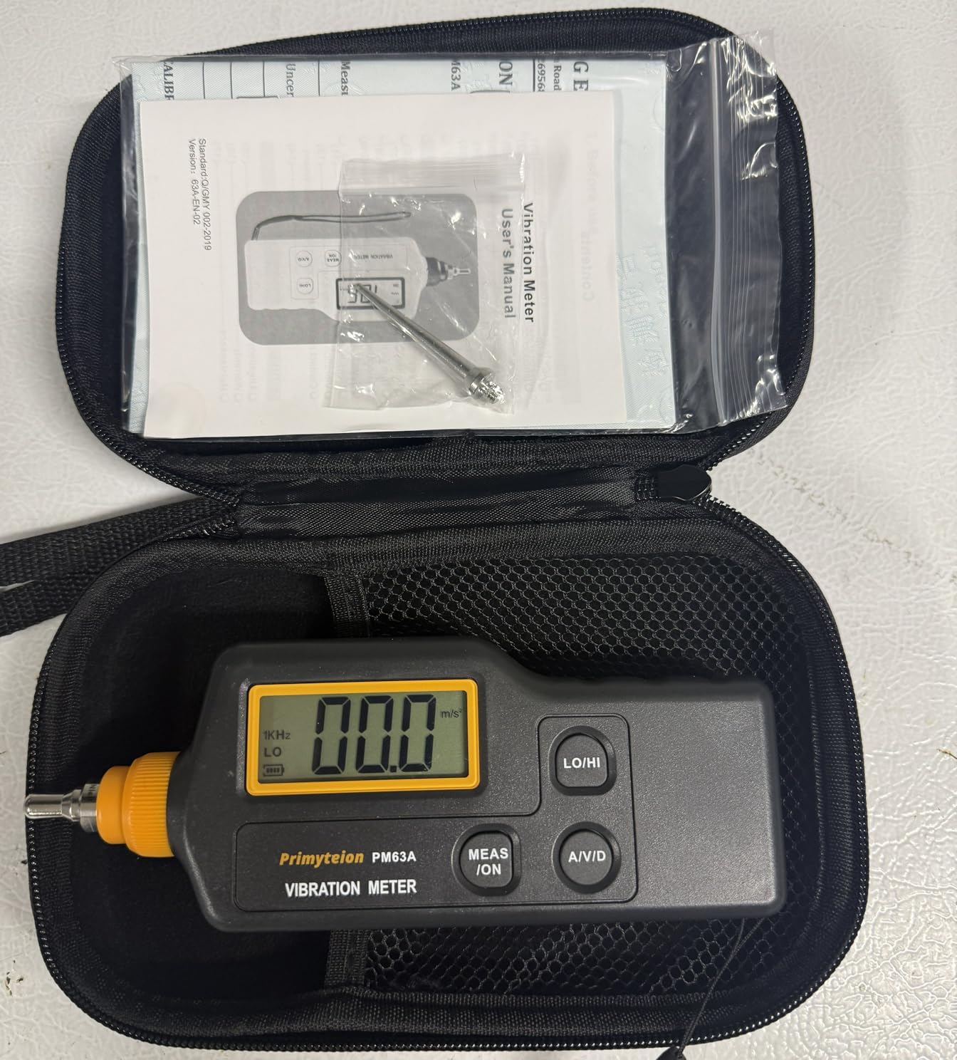 PM63A Vibration Meter Handheld, High-Precision Digital Vibration Tester, 20-Hour Continuous Runtime for Predictive Maintenance & Motor Analysis customer photo 1
