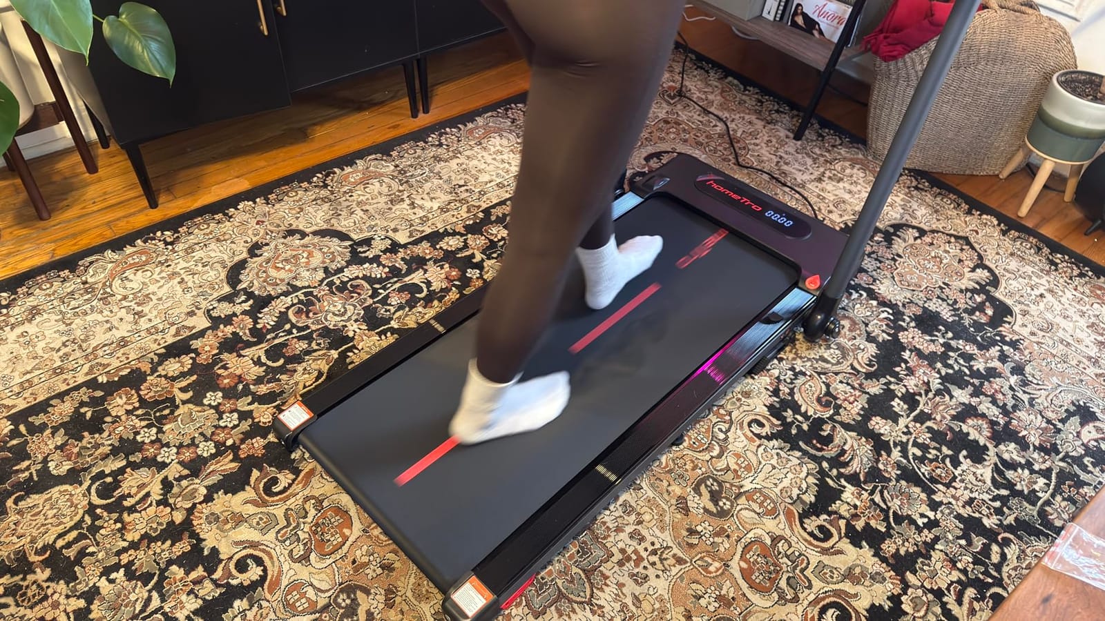 Treadmill with Incline with Removable Desk Workstation, 3 in 1 Foldable Treadmill with Adjustable Handle Bar for Home/Office, 3.0HP Portable Walking Pad with Magnetic Remote & APP Control customer photo 1